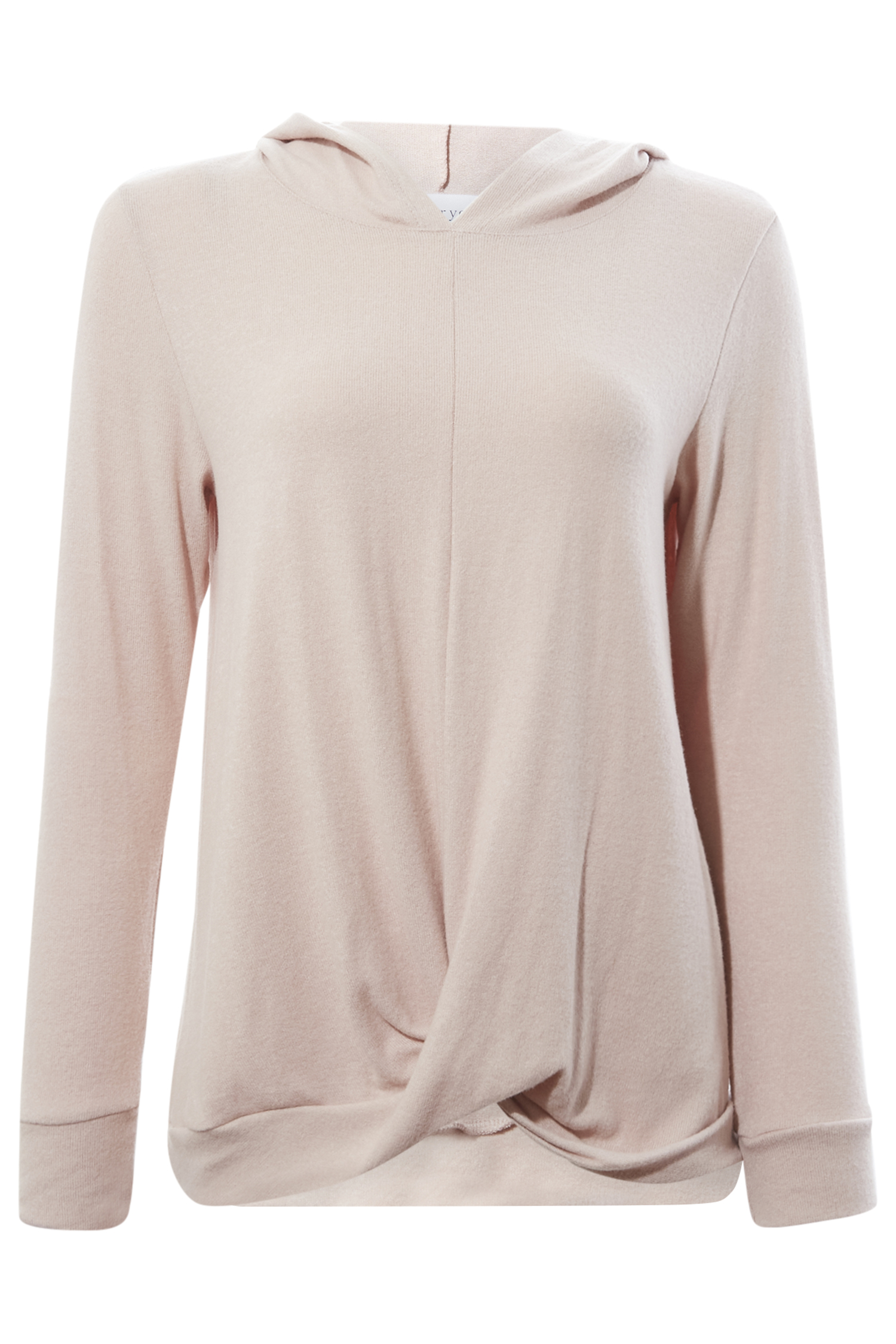 Brushed Tie Front Pullover