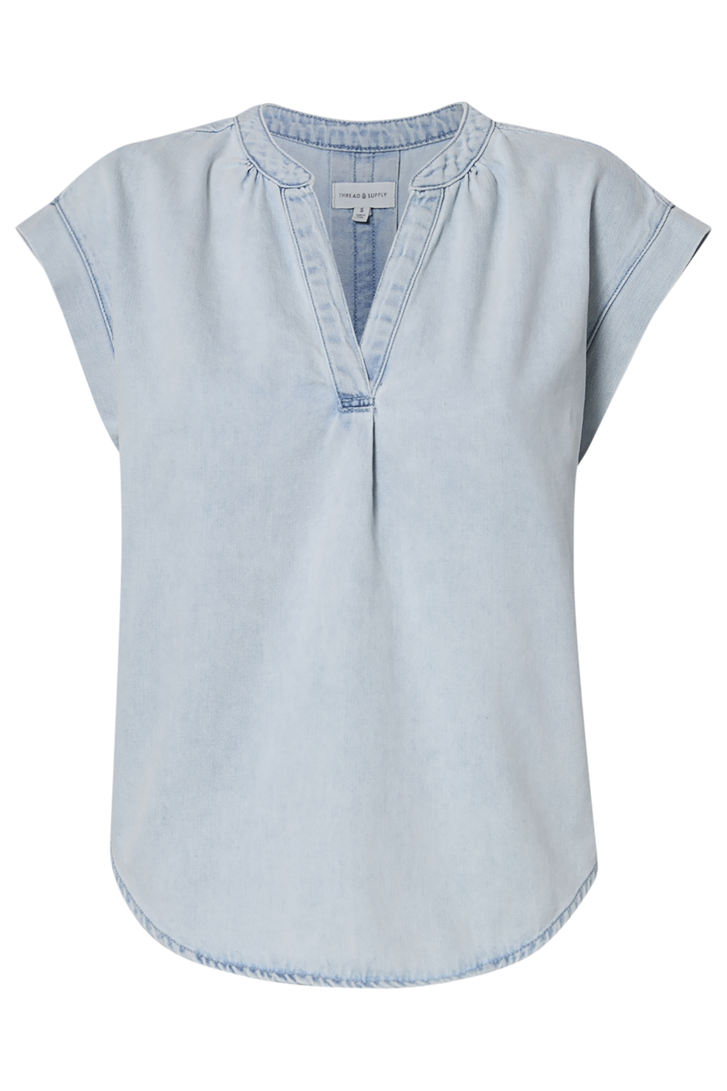 V-Neck Denim Top