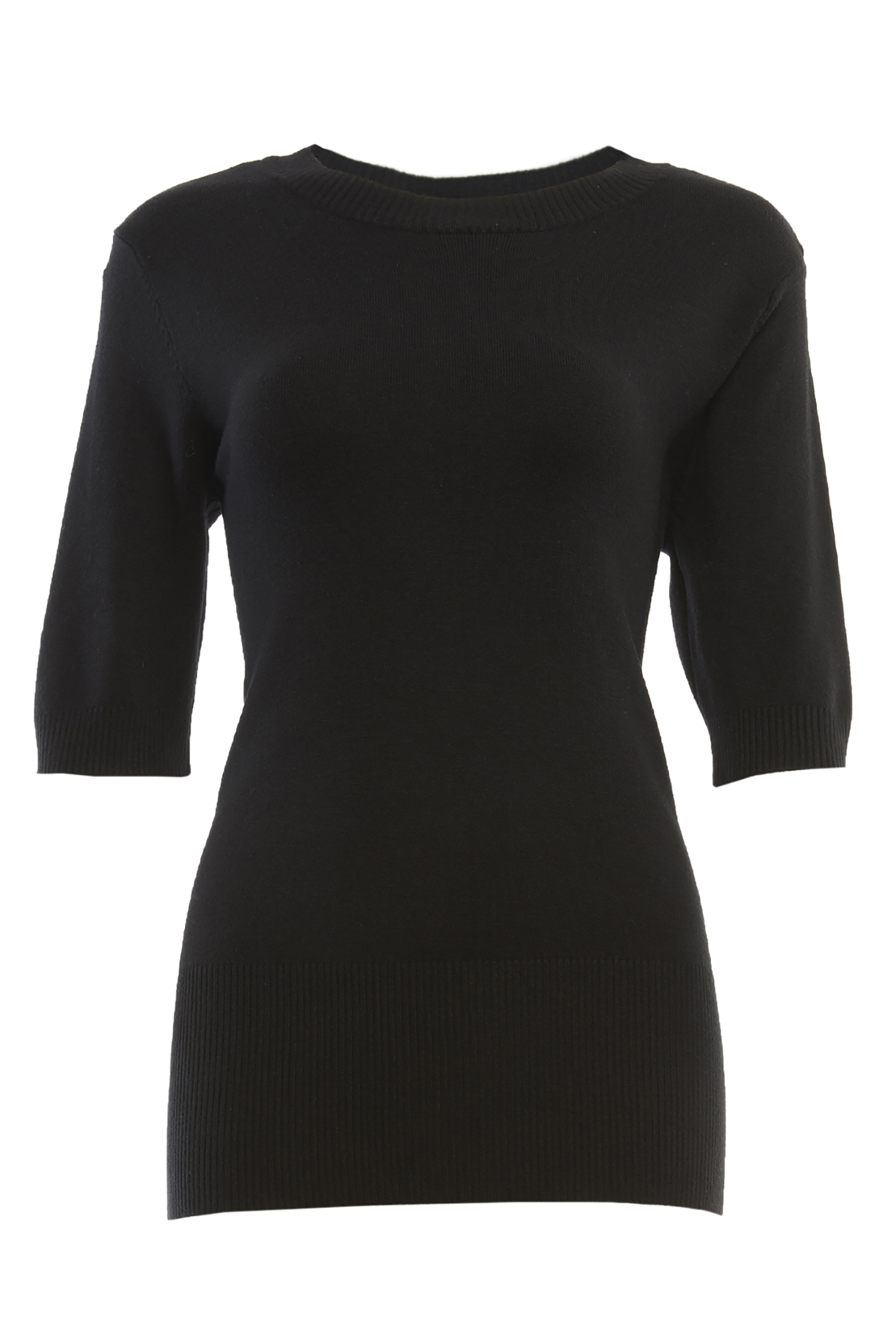 Elbow Sleeve Knit Top