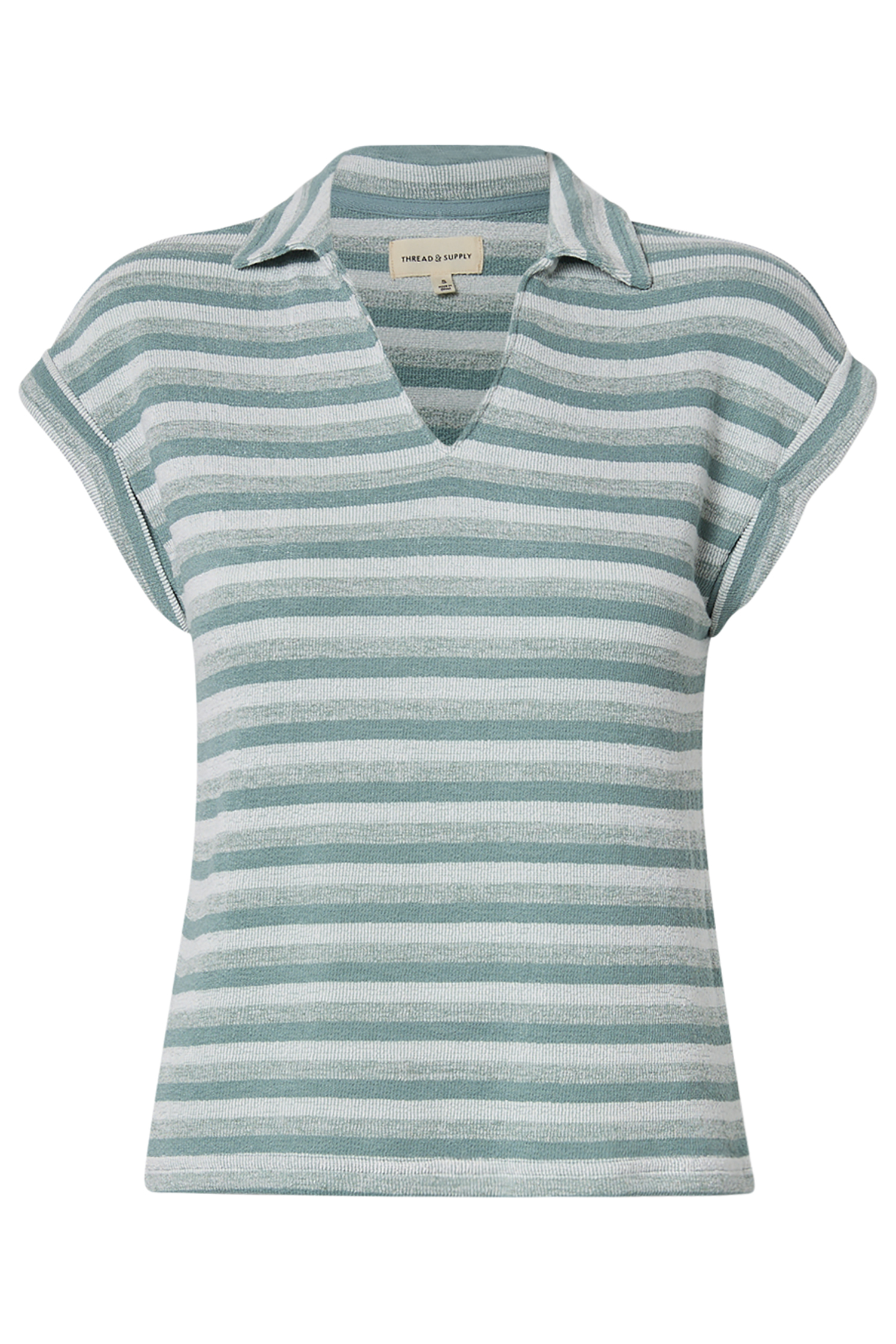 Thread & Supply Striped Collared Top