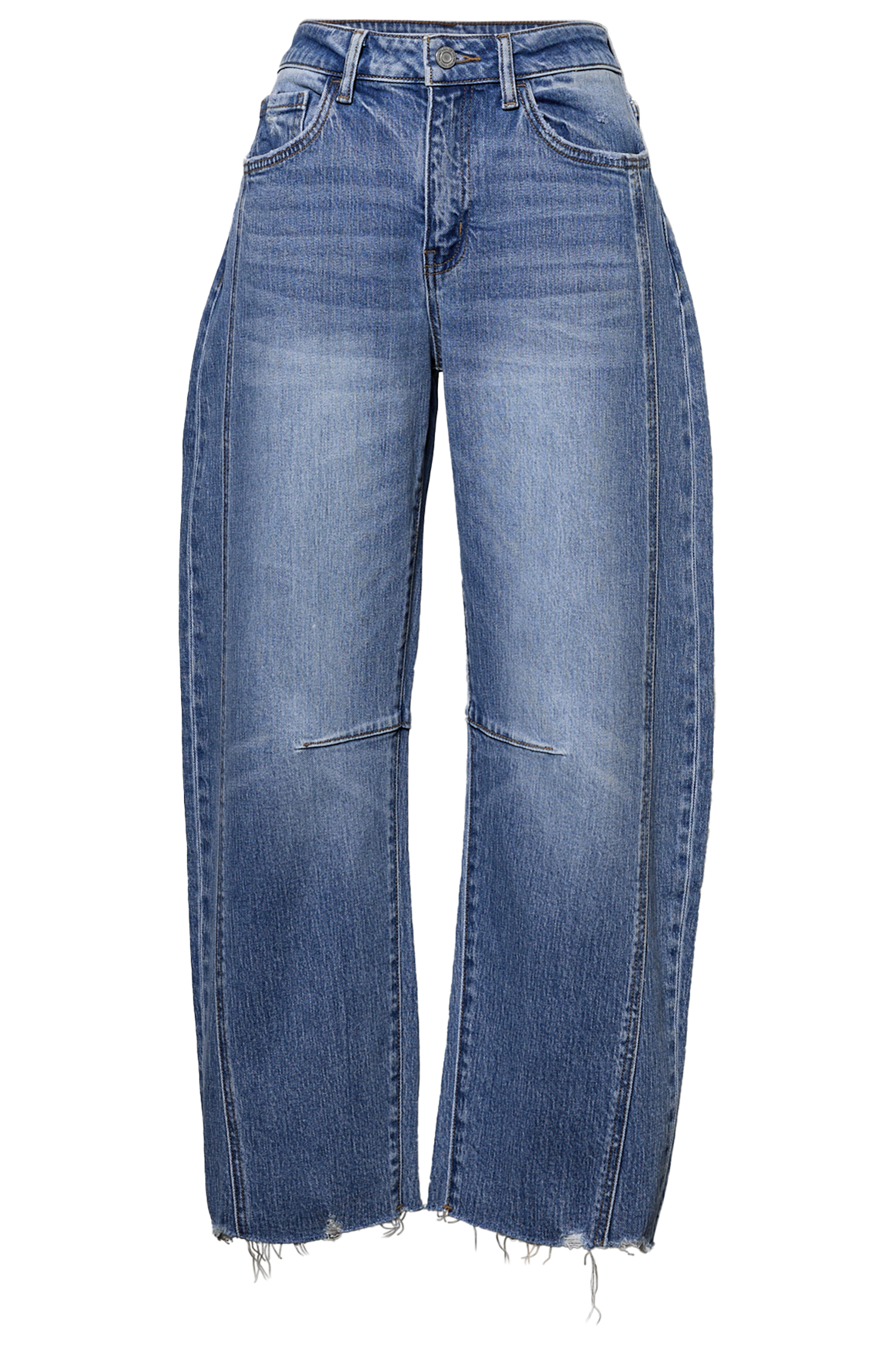 High Rise Barrel Leg Denim