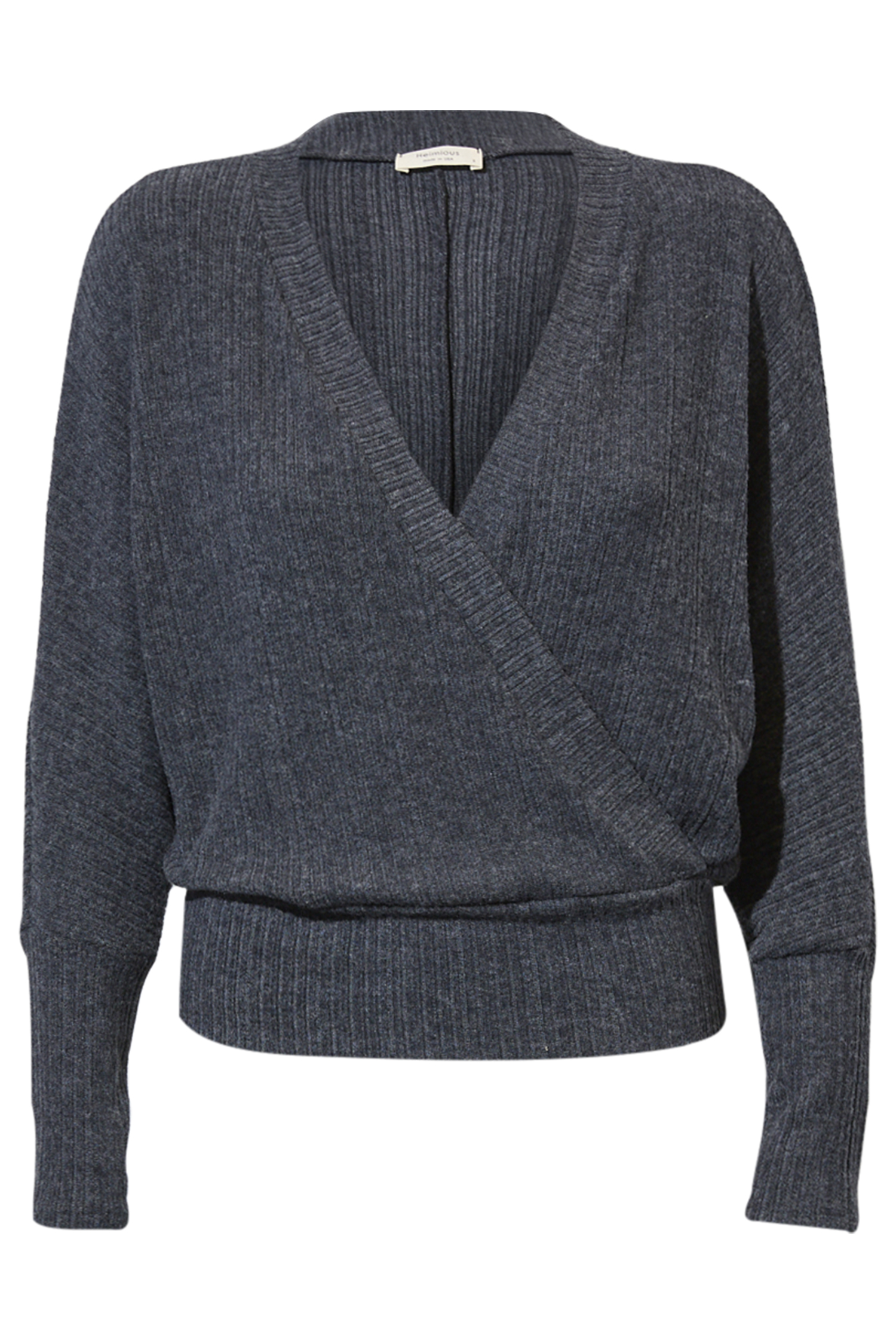 Ribbed Surplice Long Sleeve