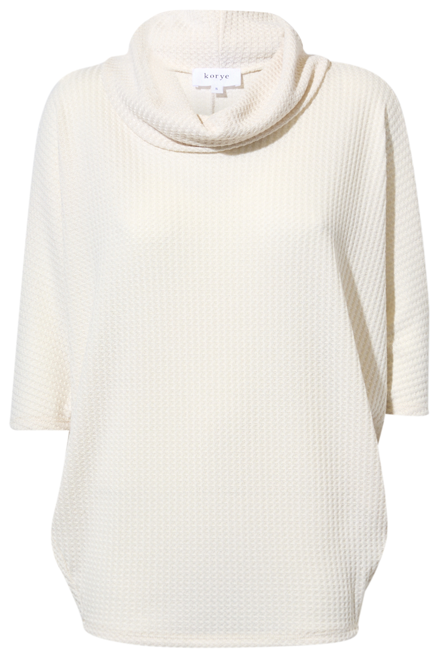 Princess Waffle 3/4 Cowl Neck Top