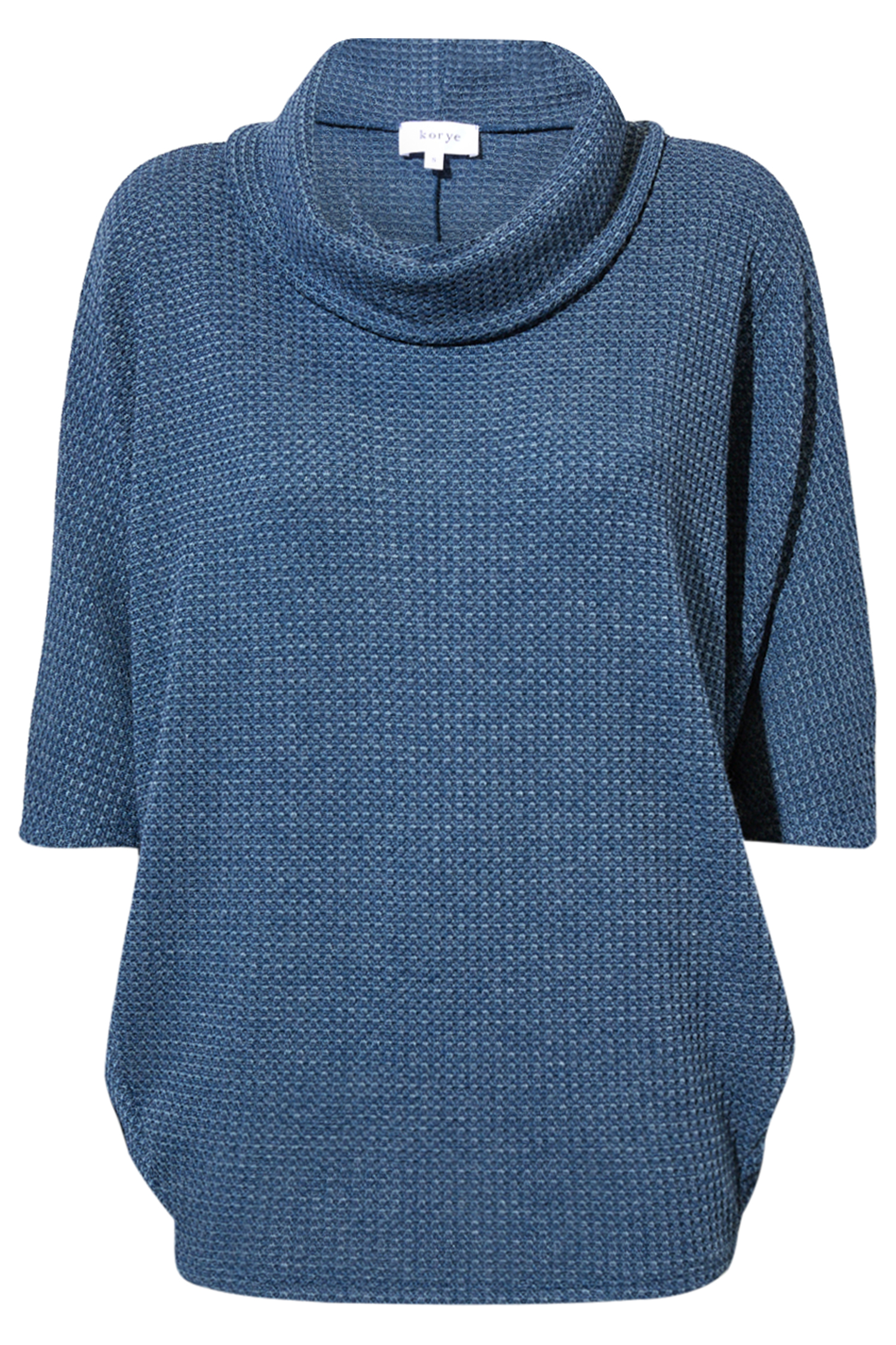 Princess Waffle 3/4 Cowl Neck Top
