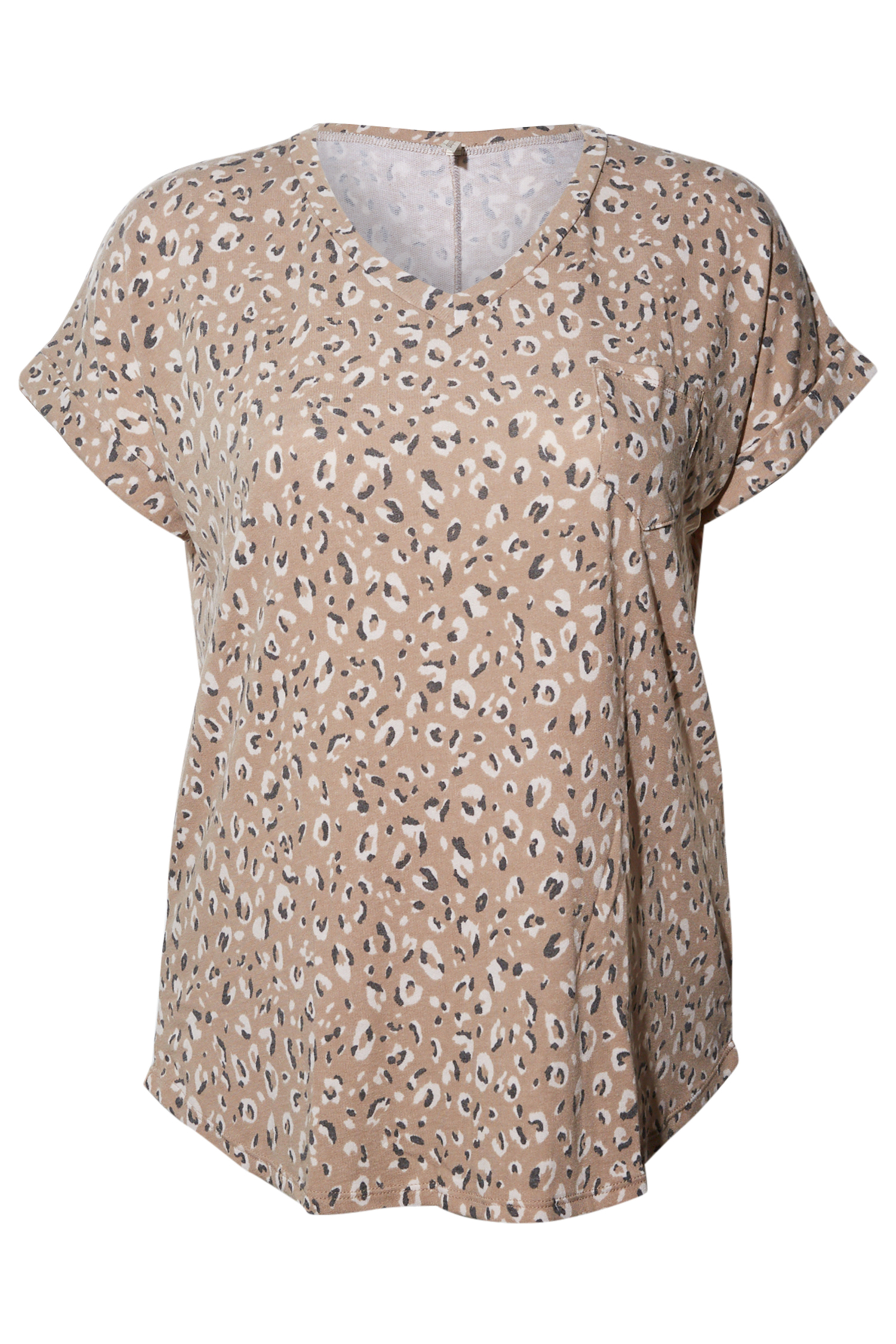 Animal Print Short Sleeve Top