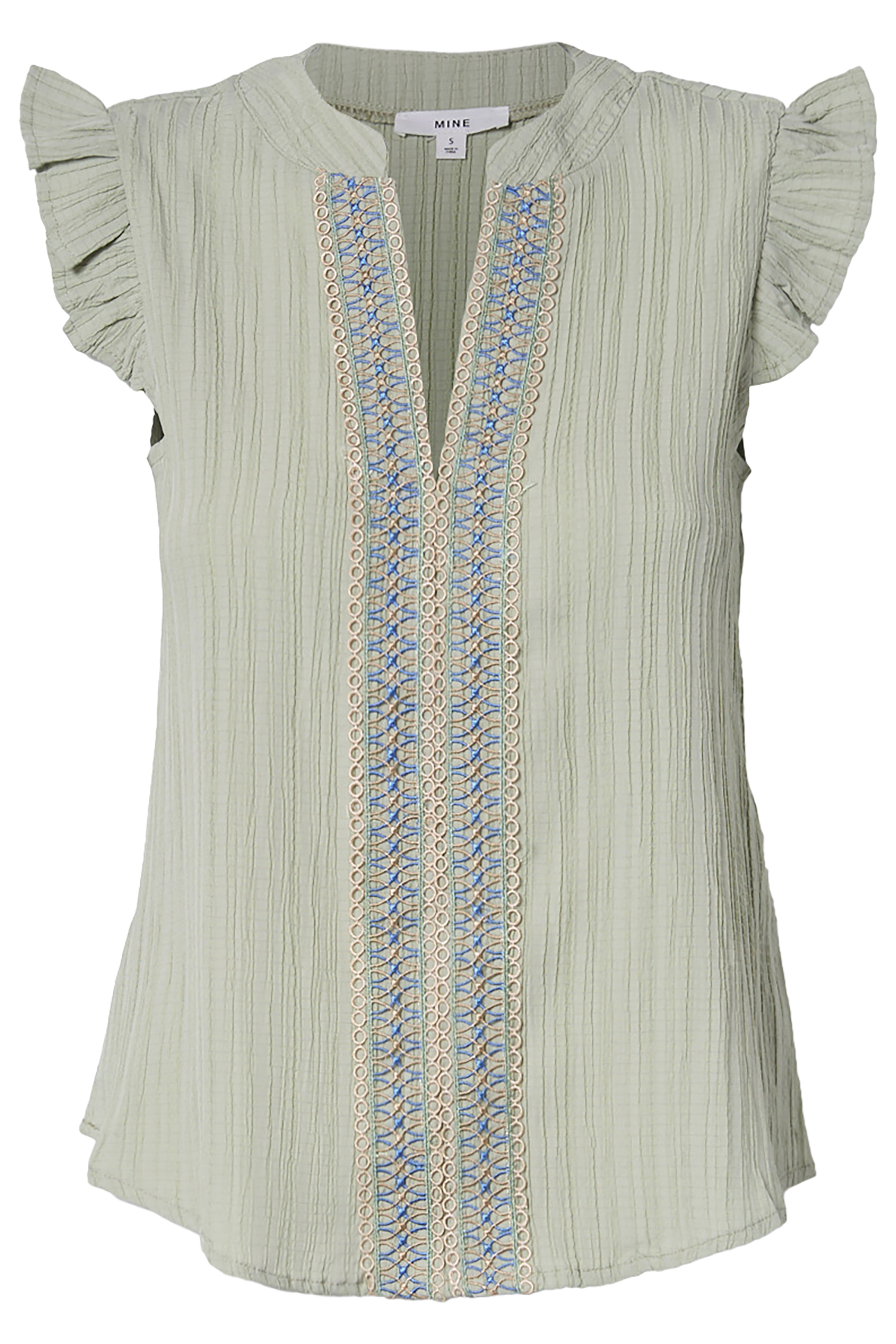 Textured V-Neck Short Sleeve Top