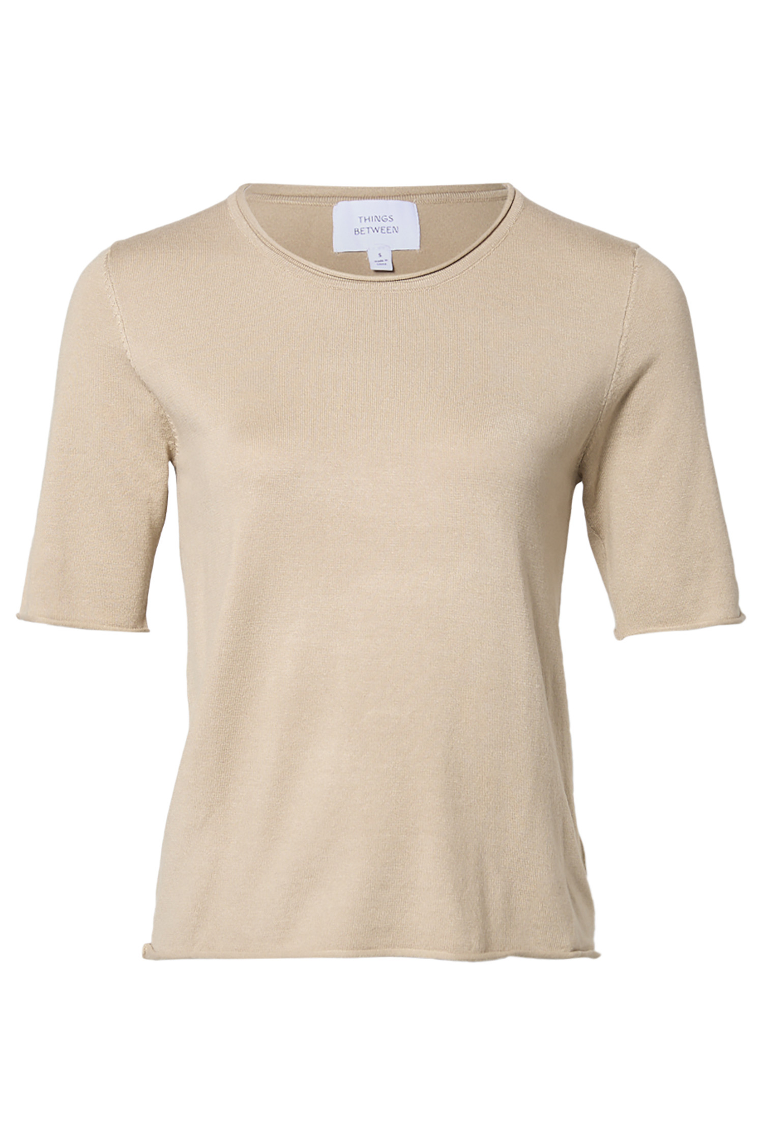 Rolled Hem Knit Top