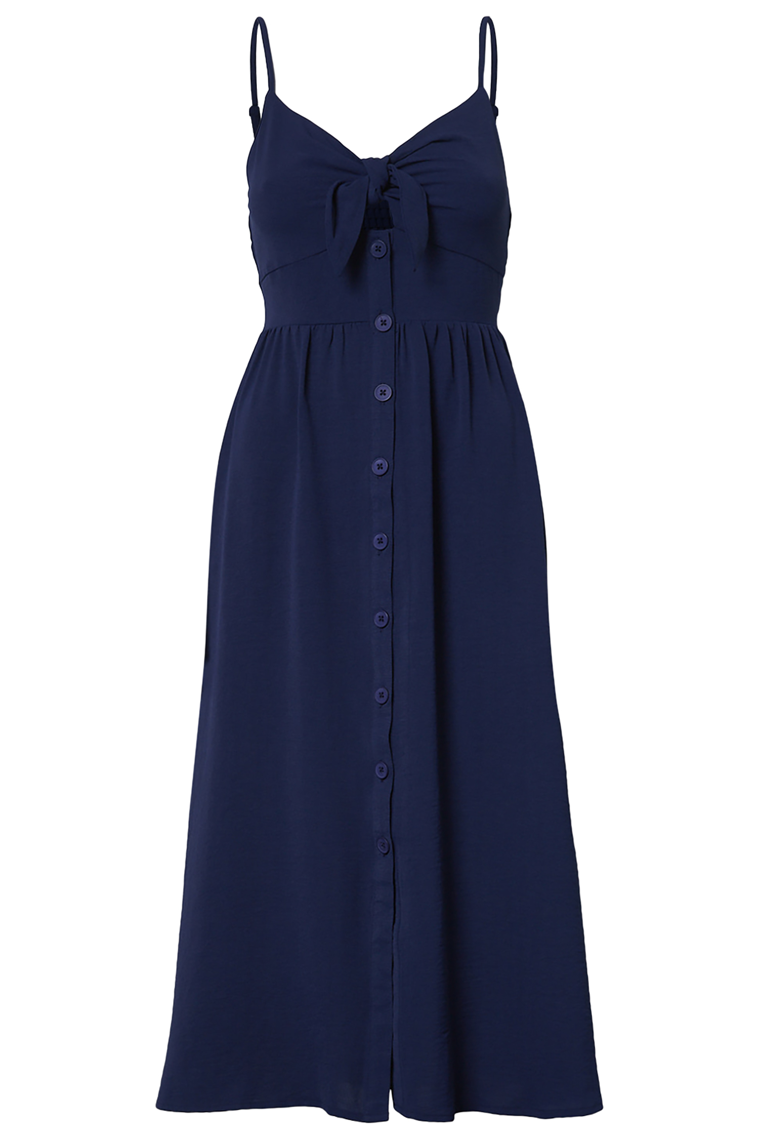 Front Tie Midi Dress