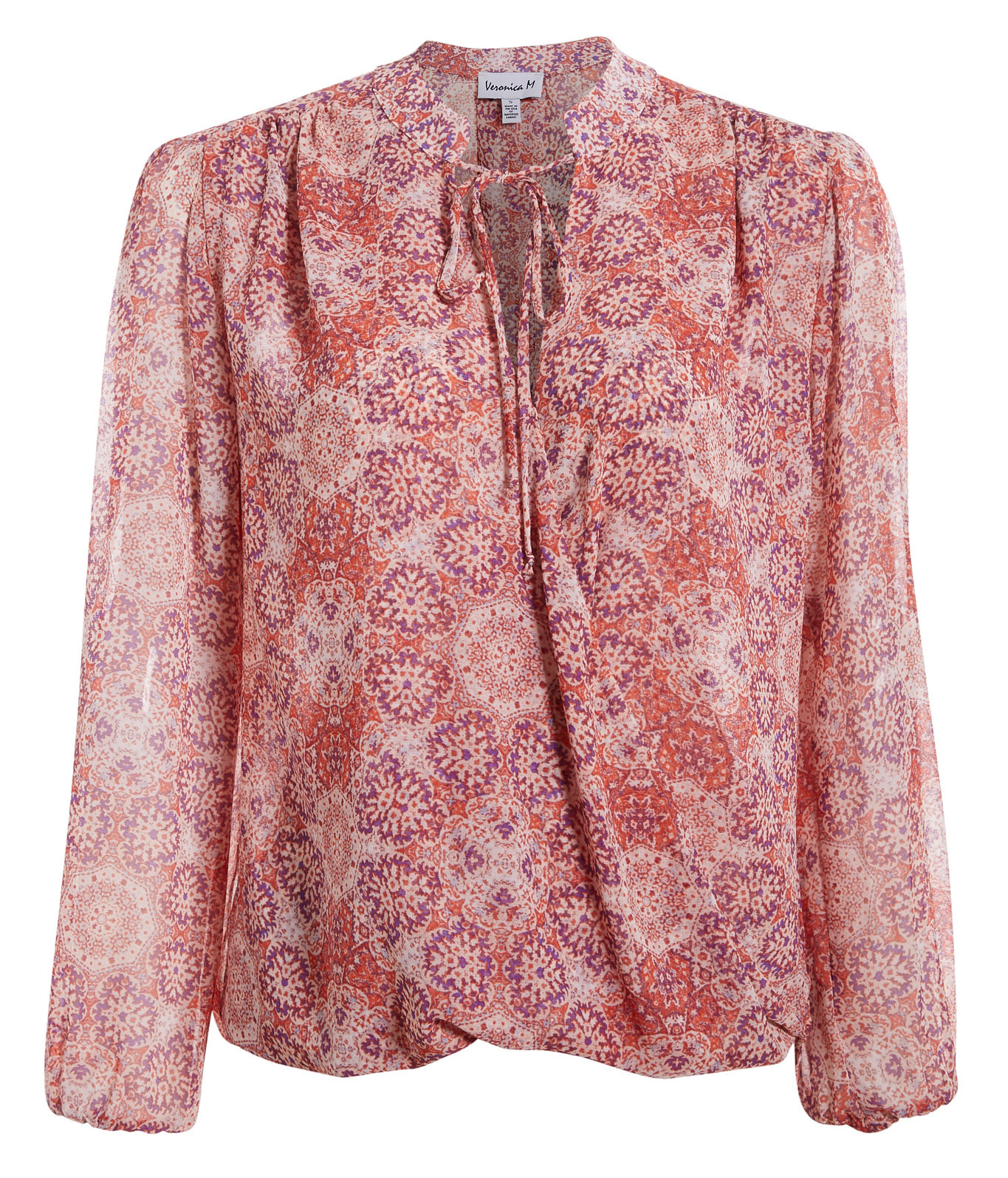 Veronica M Long Sleeve Surplice Blouse