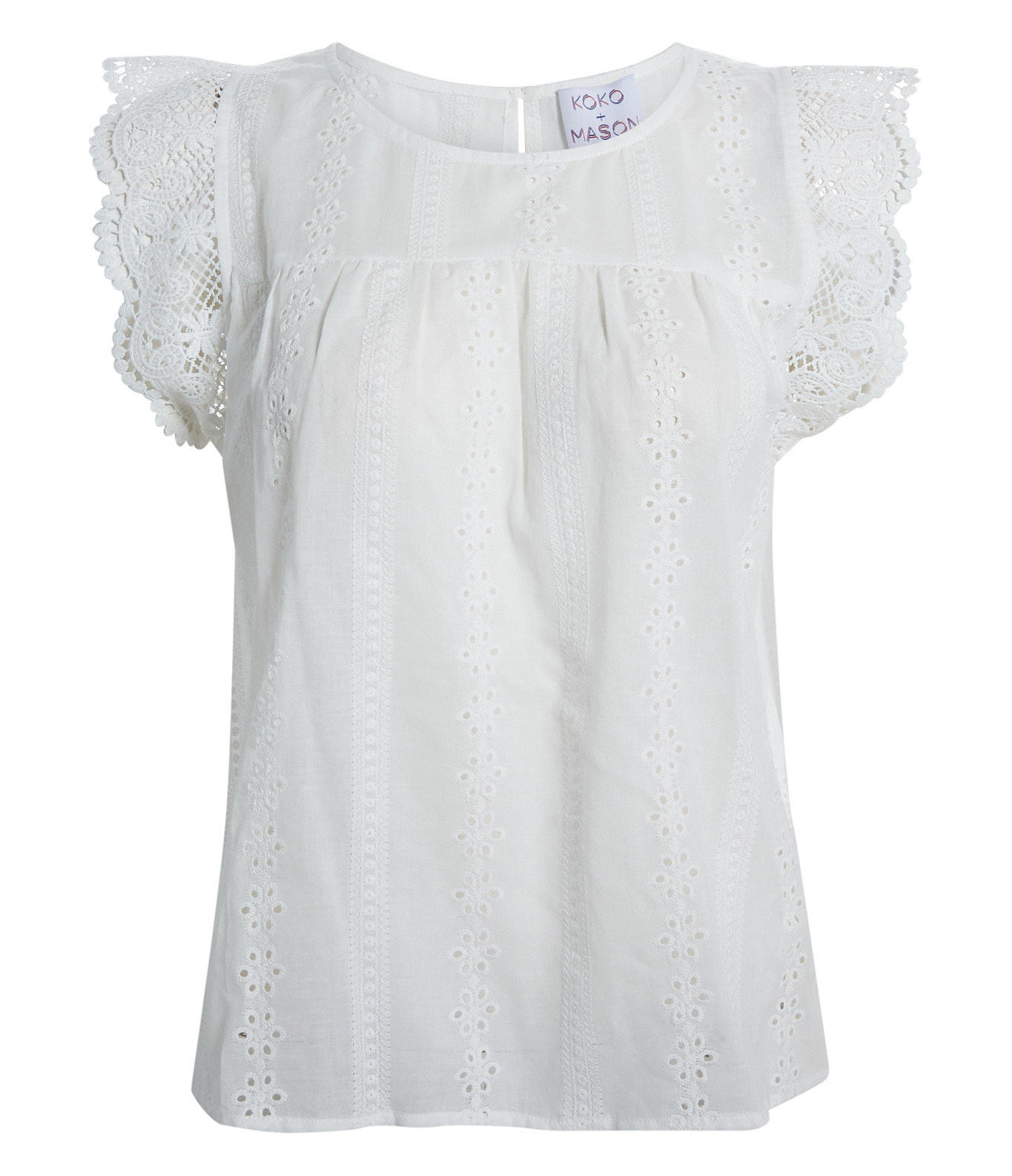 Eyelet Detail Top