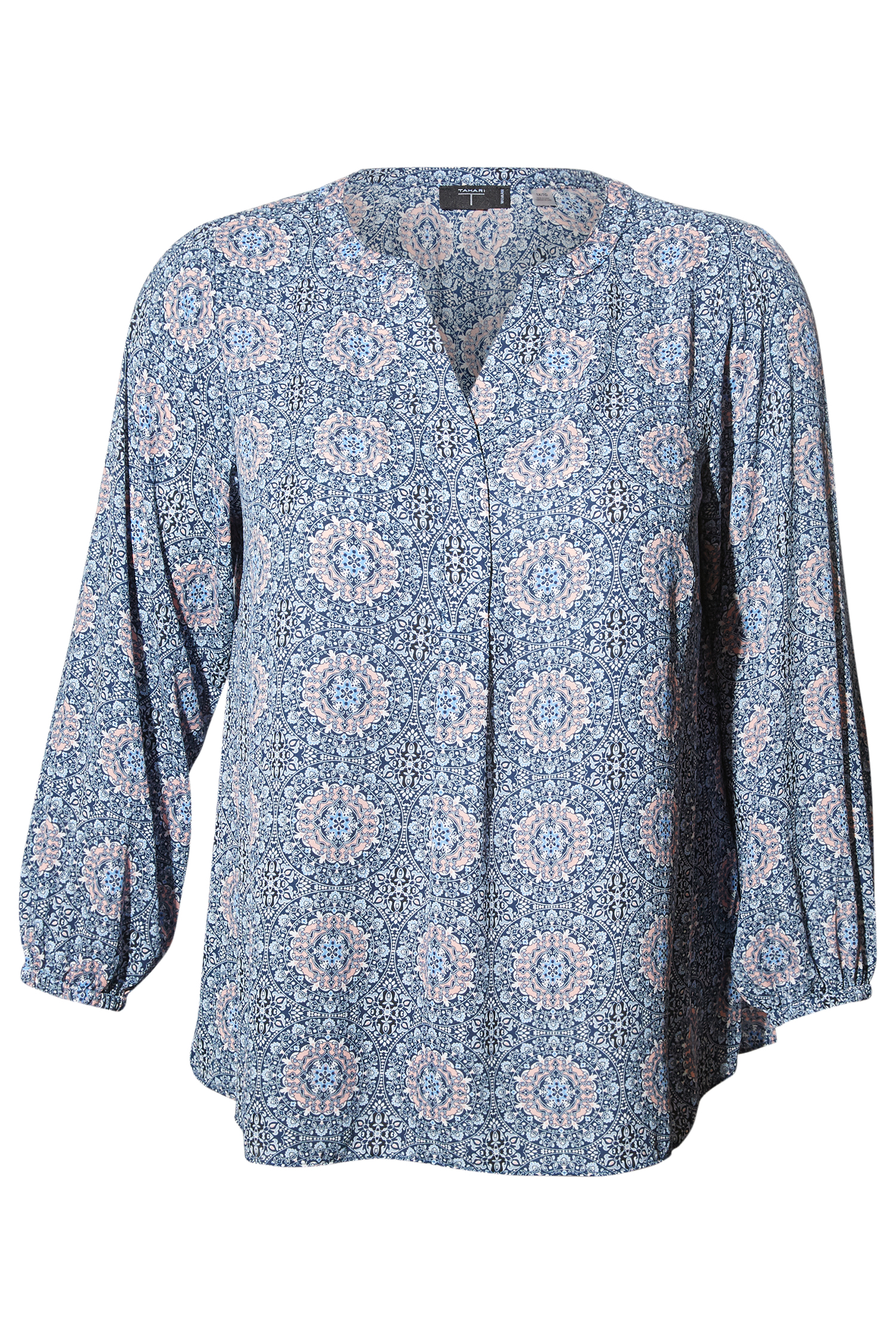 Long Sleeve Split Neck Top