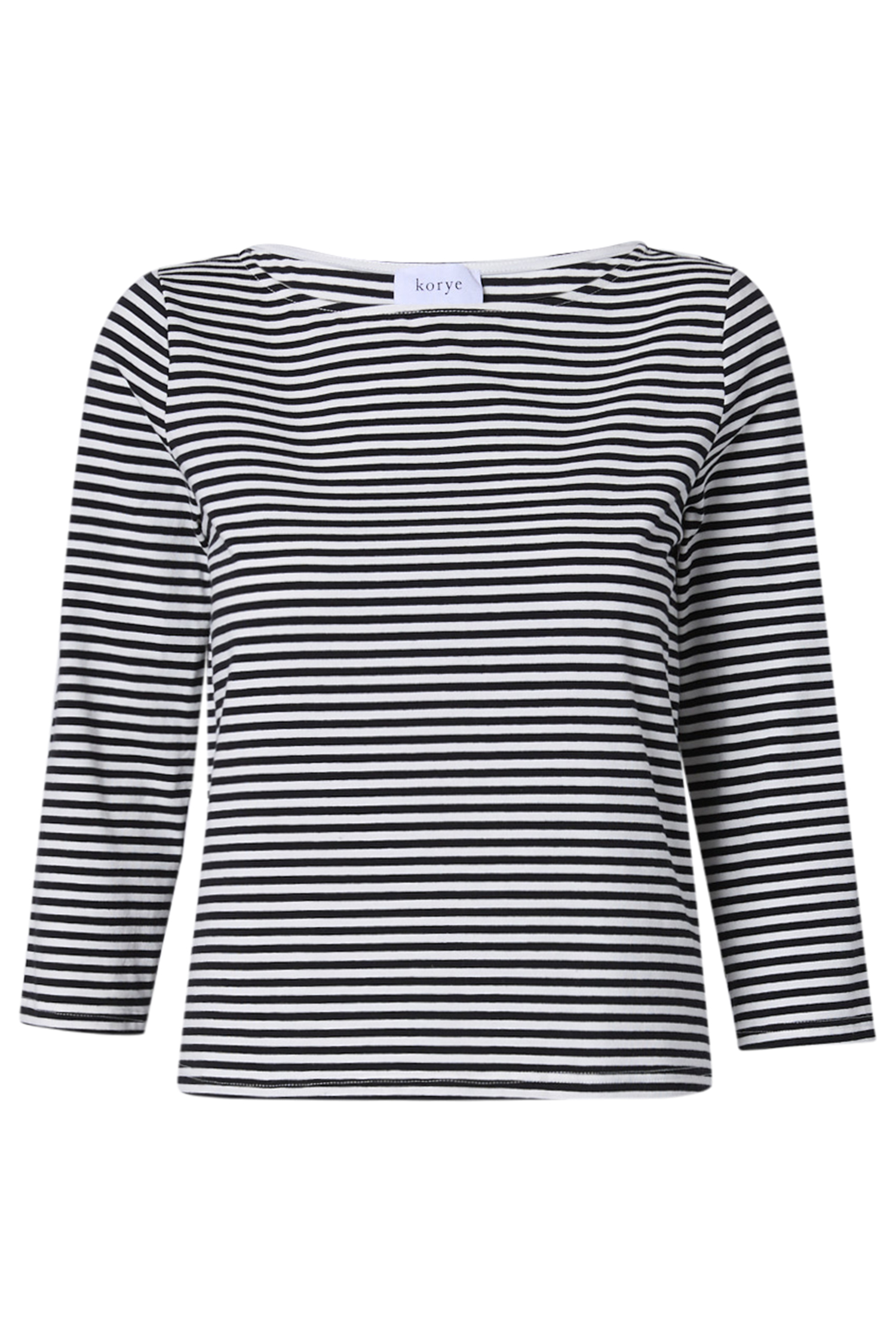 Striped Three Quarter Sleeve Top