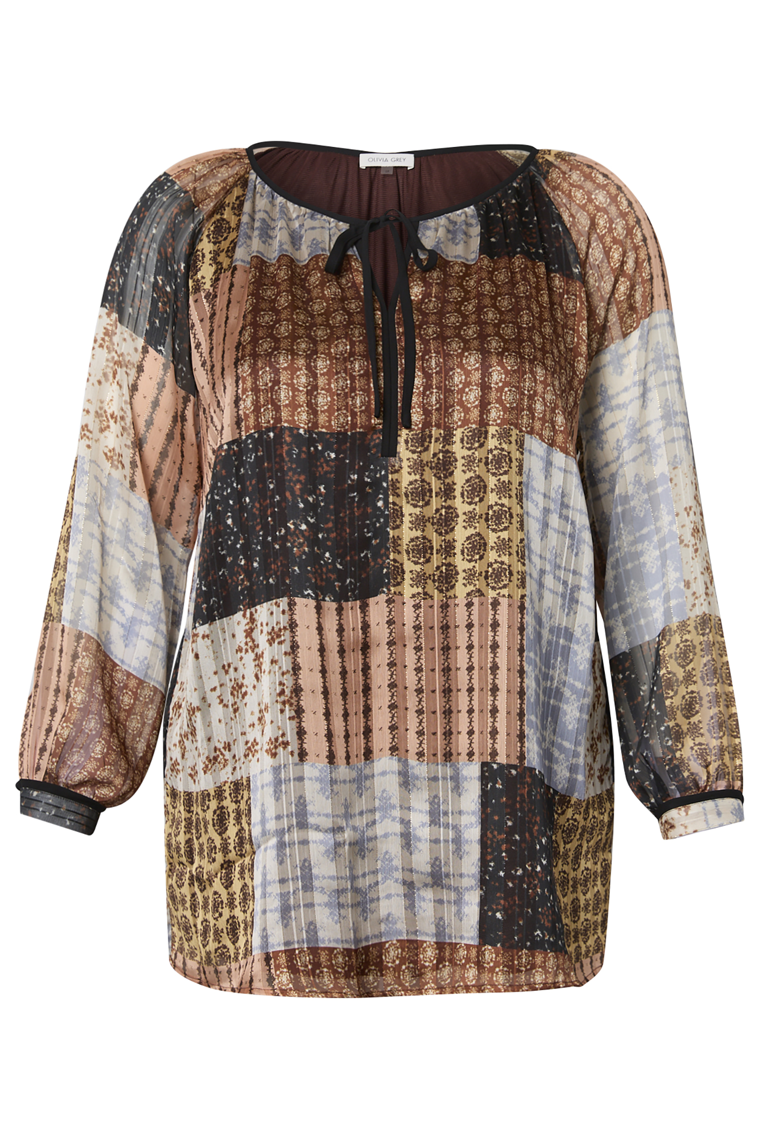 Long Sleeve Multi Print Top