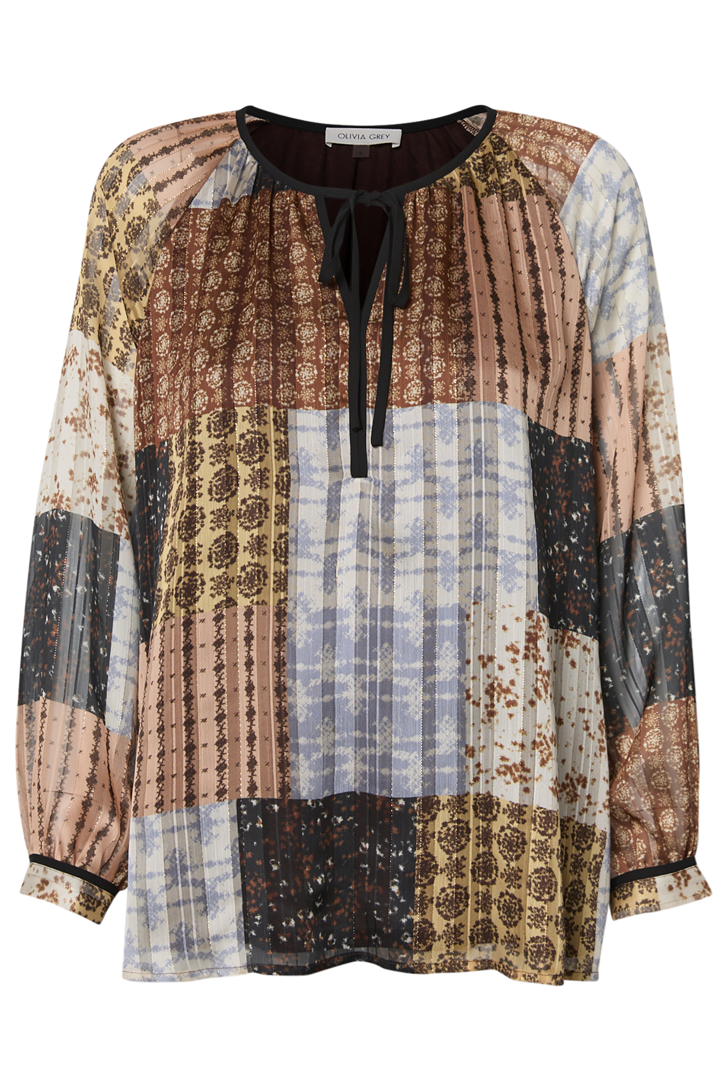 Long Sleeve Multi Print Top