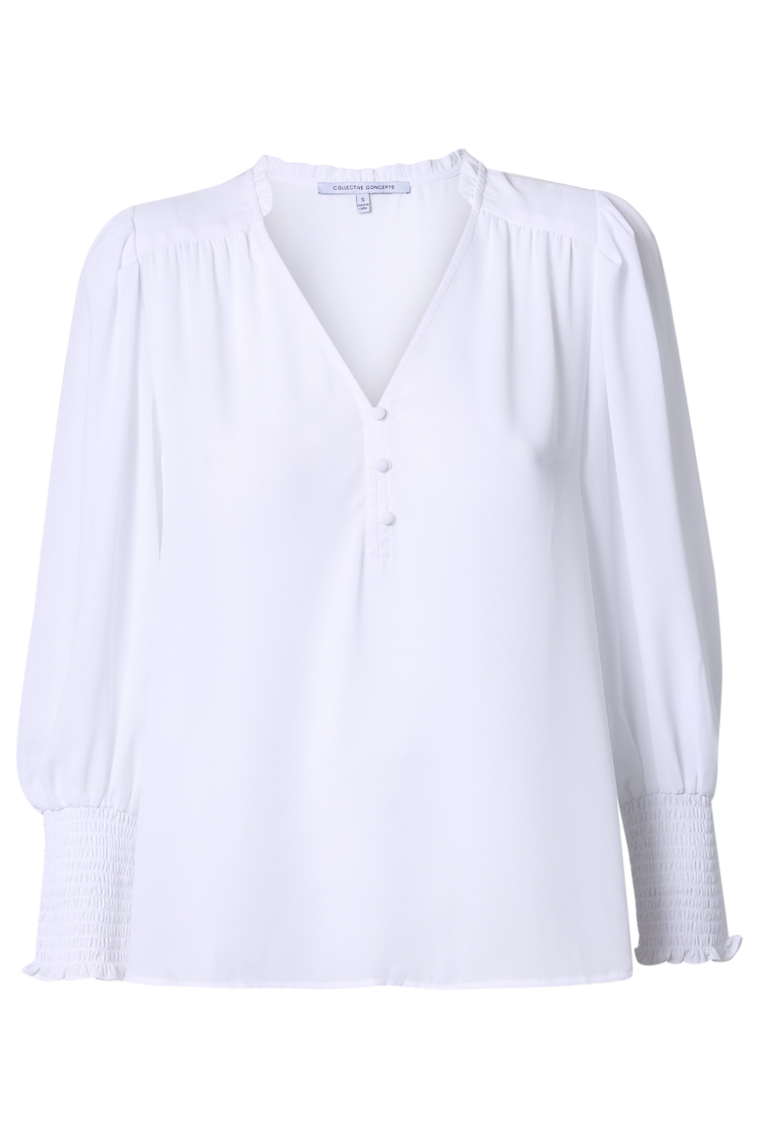 Smocked Long Sleeve Top