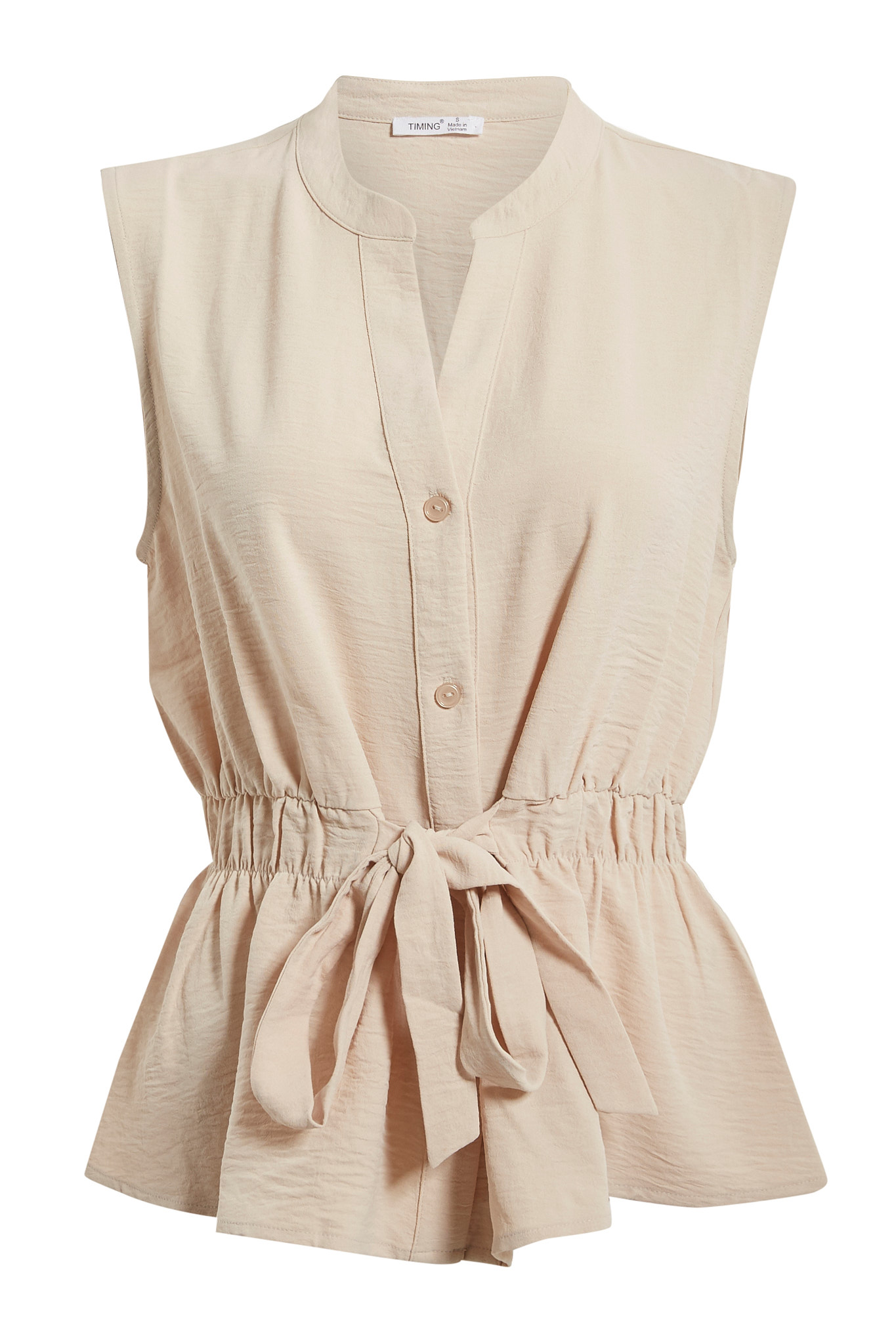 Tie Waist Peplum Tank