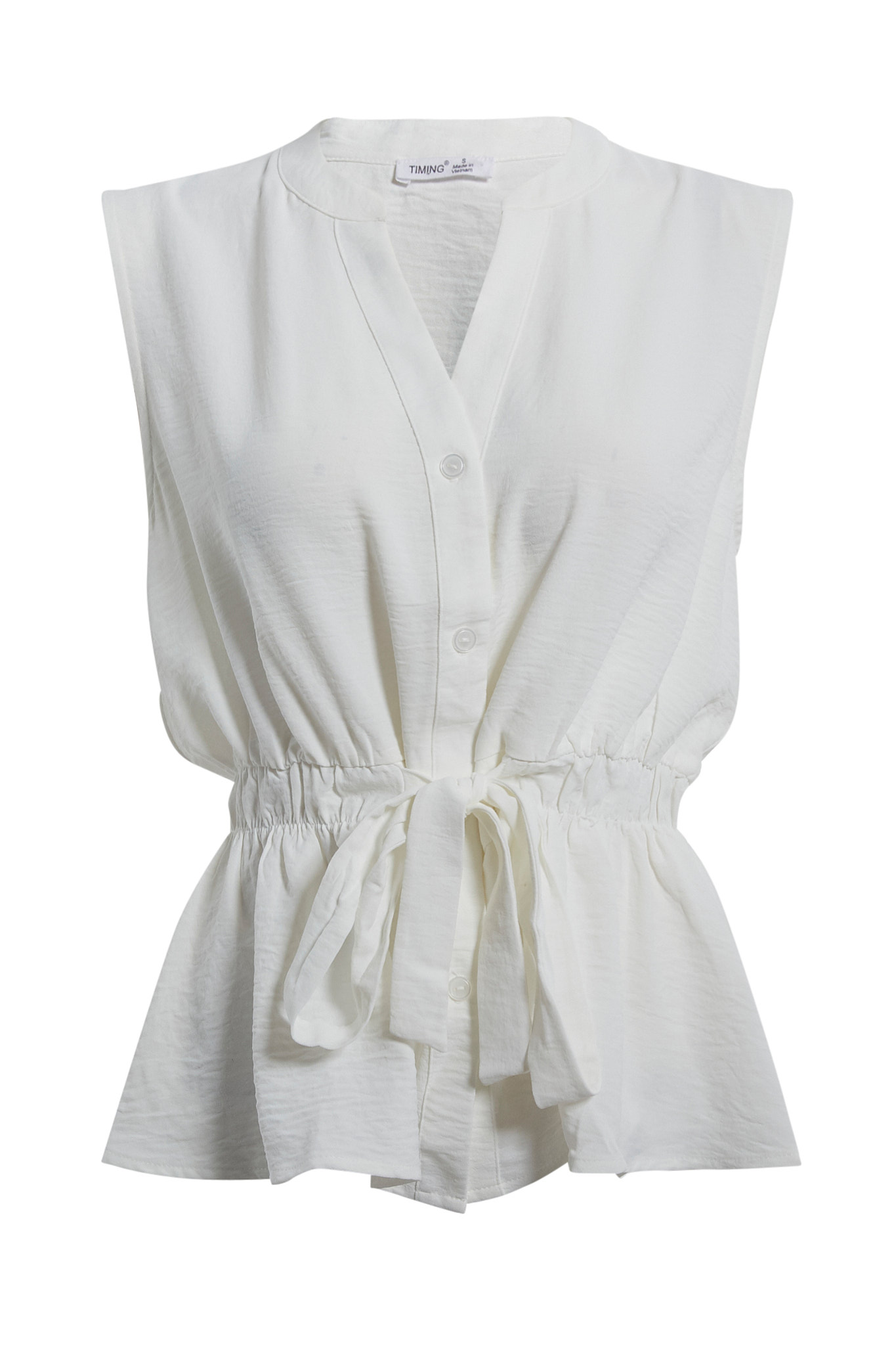 Tie Waist Peplum Tank