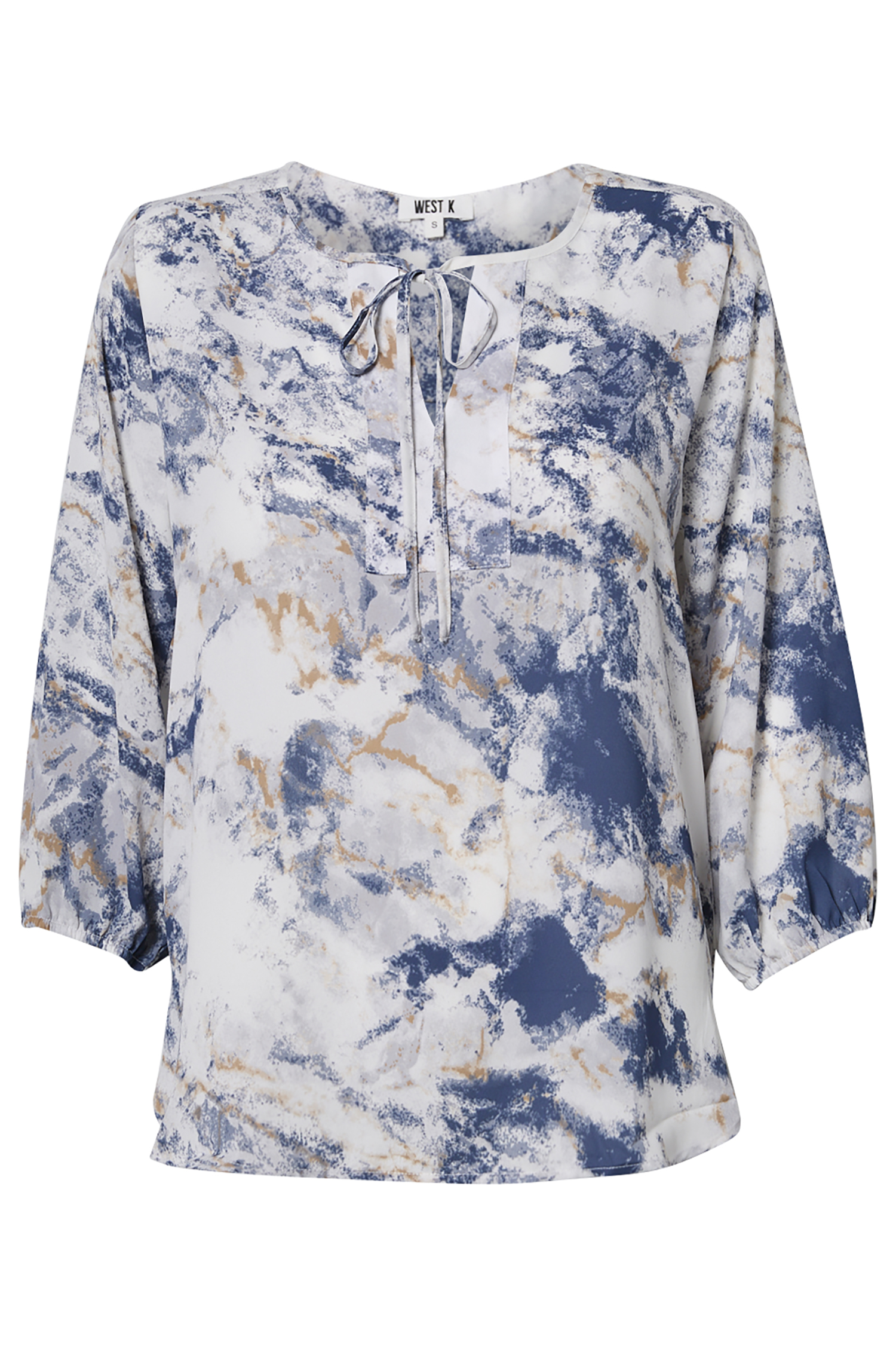 Neck Tie Long Sleeve Top