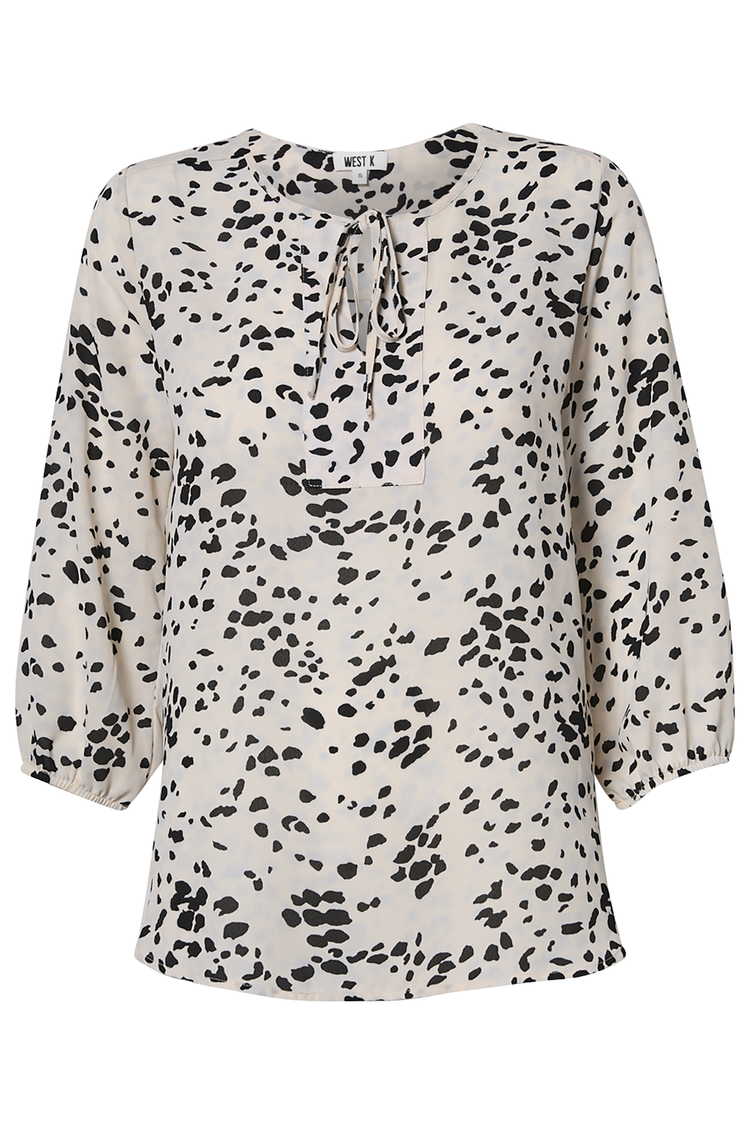 Neck Tie Long Sleeve Top