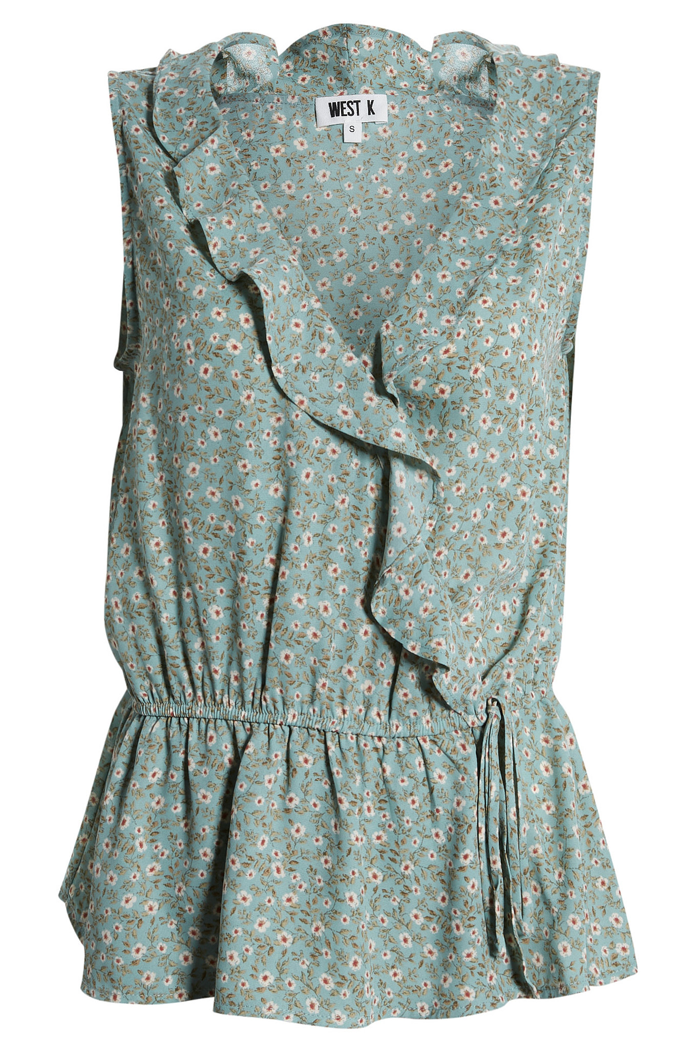 Floral Print Surplice Top