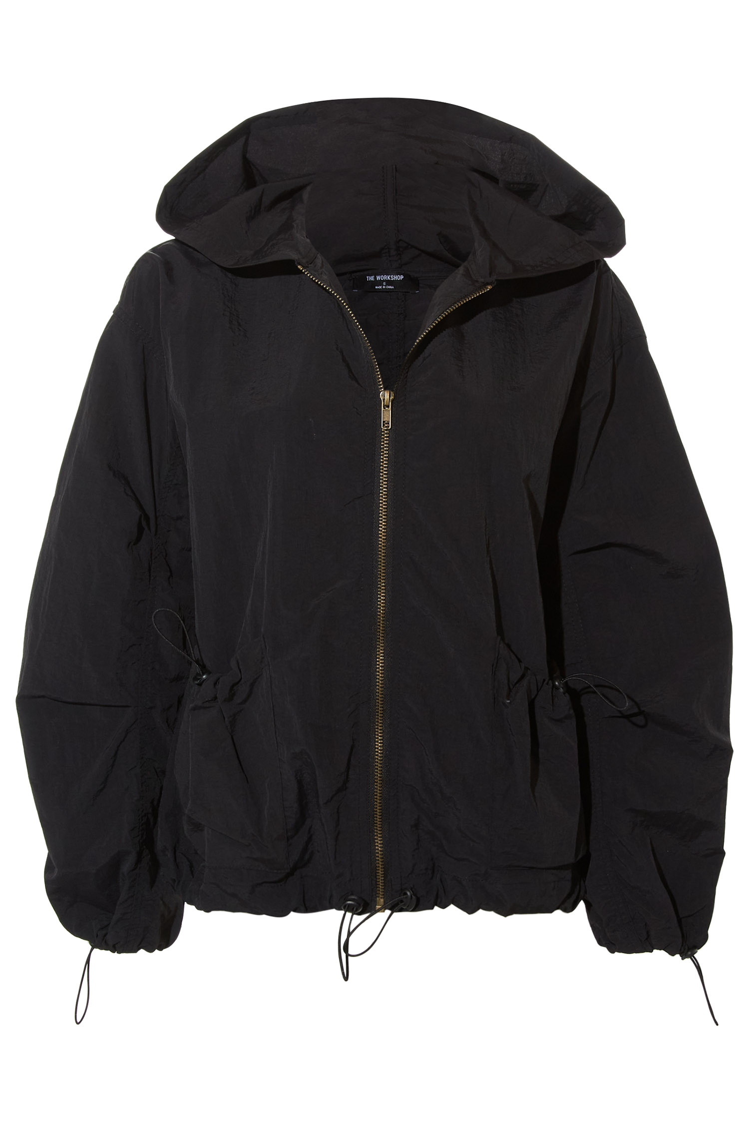 Zip Up Drawstring Hooded Jacket