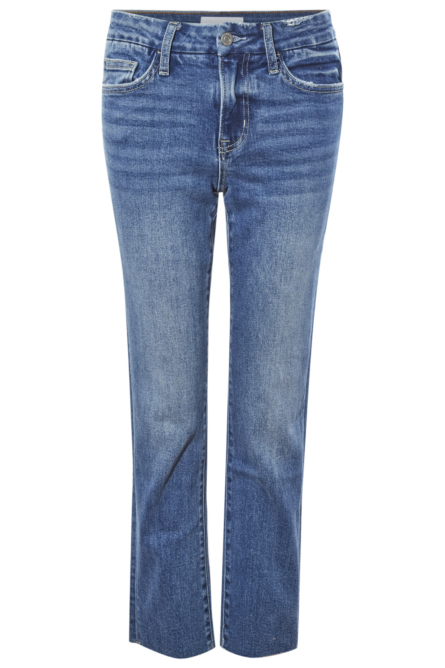 Mid Rise Slim Straight Crop