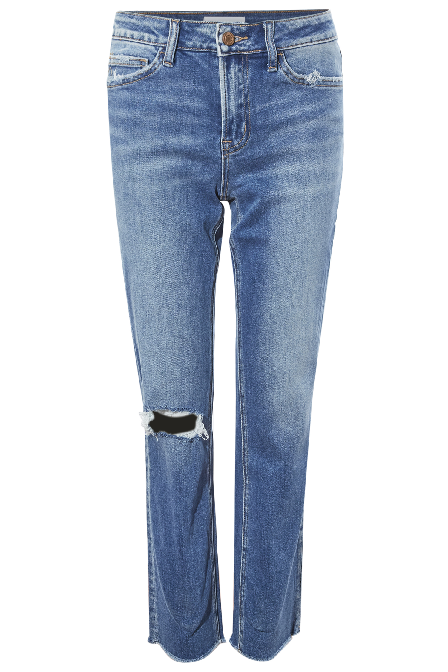 Mid Rise Straight Crop Jean