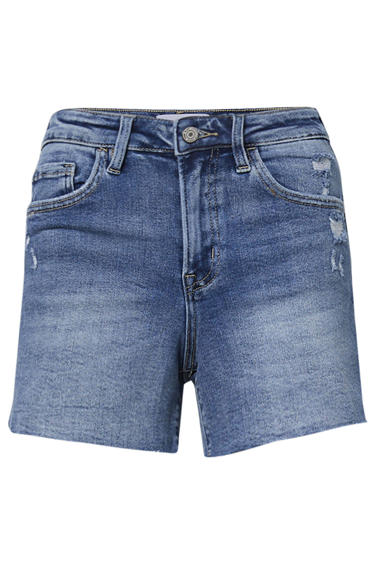 High Rise Denim Shorts