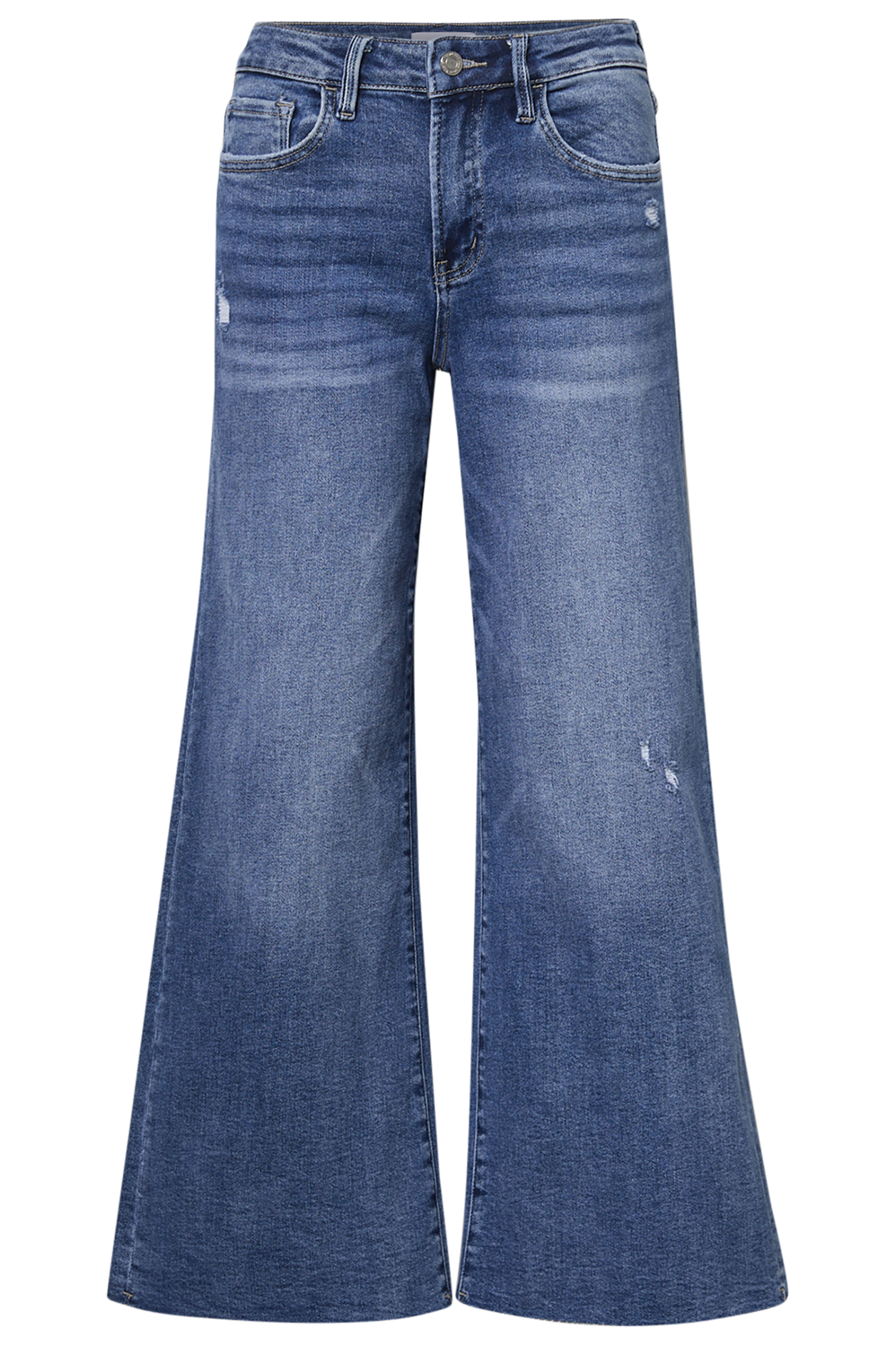 Mid Rise Wide Leg Denim