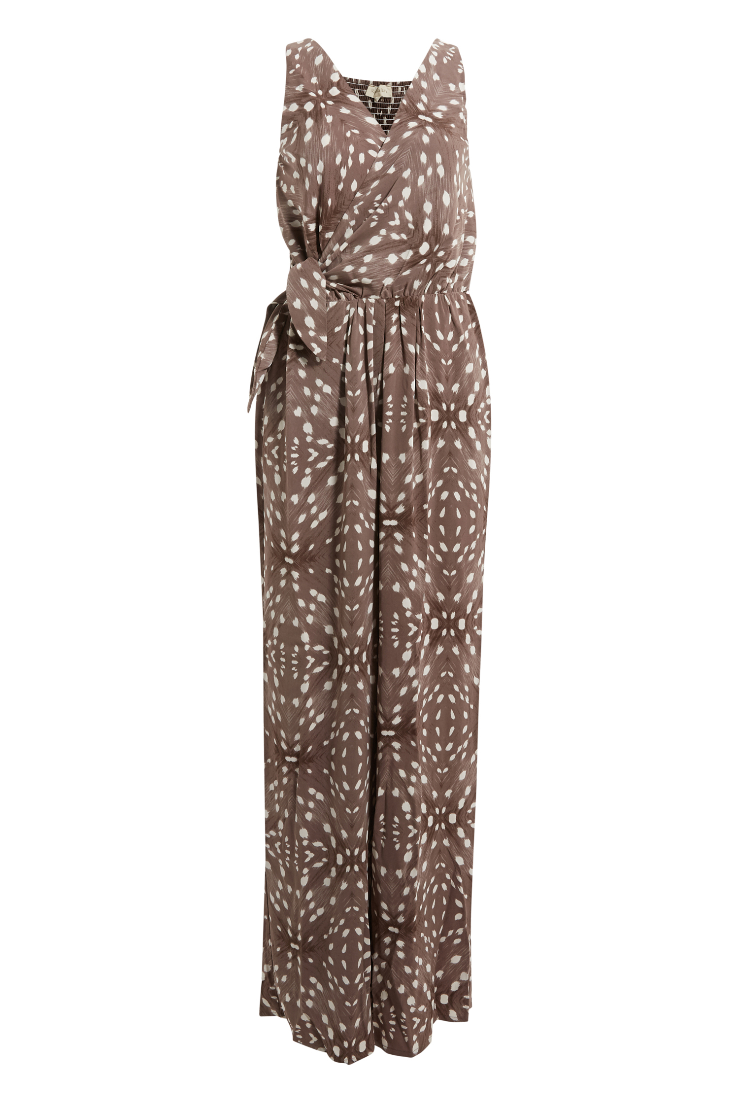 Dotted Surplice Jumpsuit
