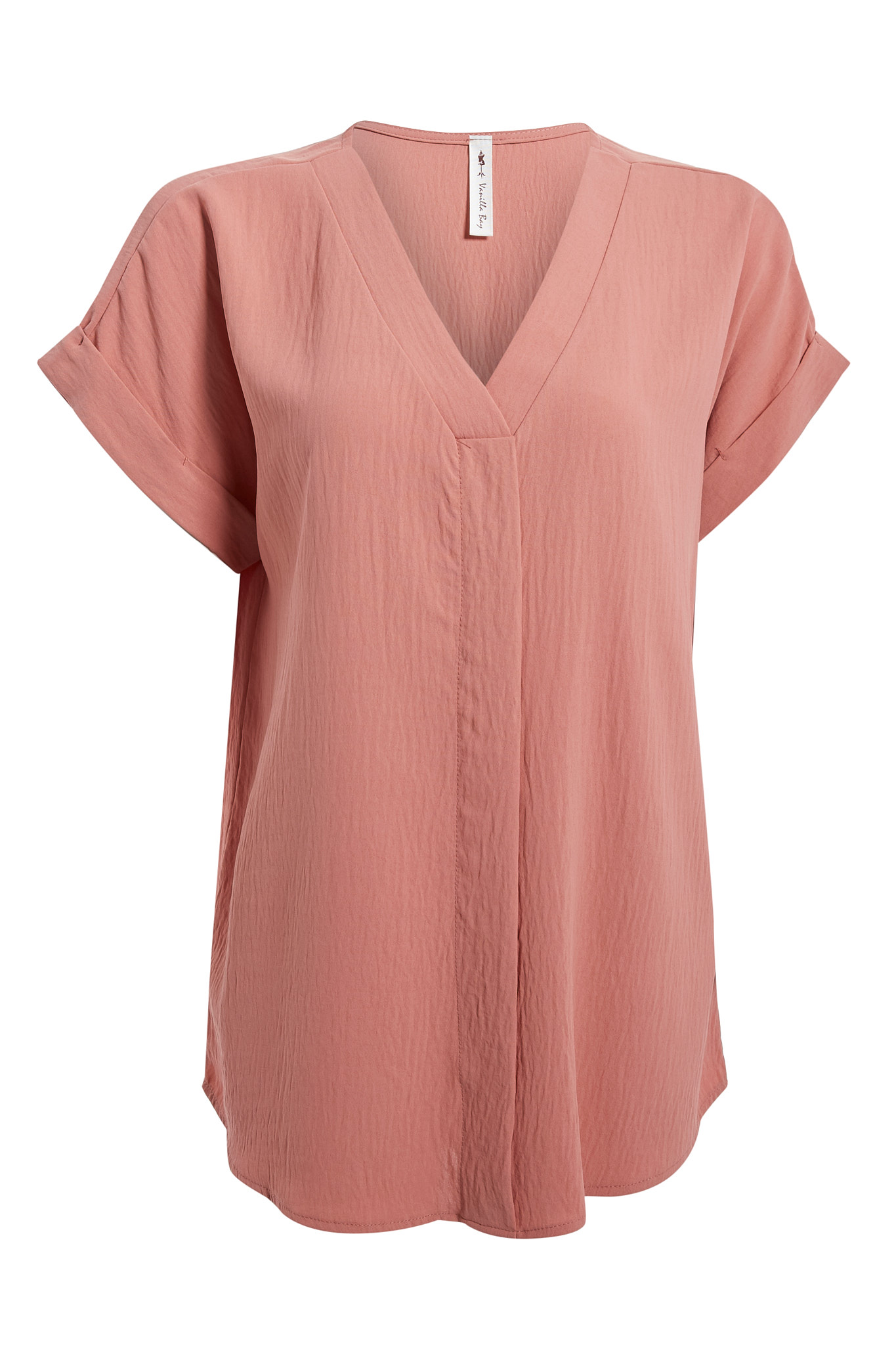 Front Seam V Neck Blouse