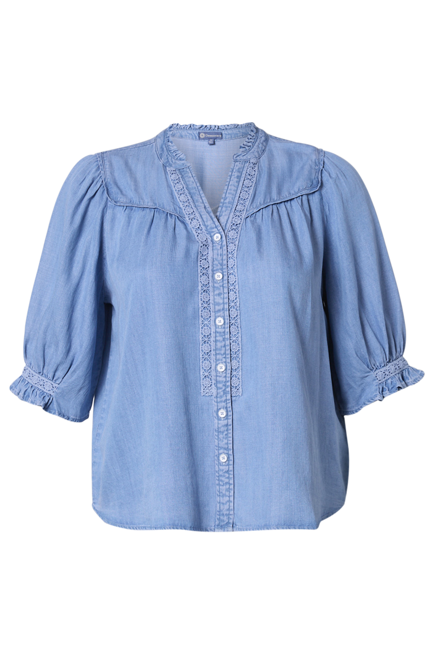 Democracy Crochet Button Down Top