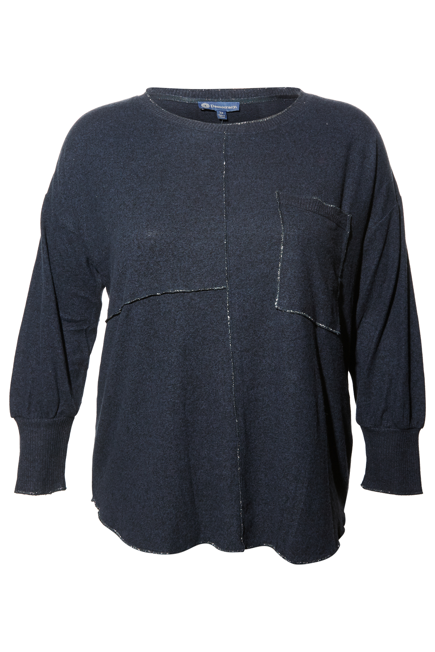 Democracy Metallic Seam Top