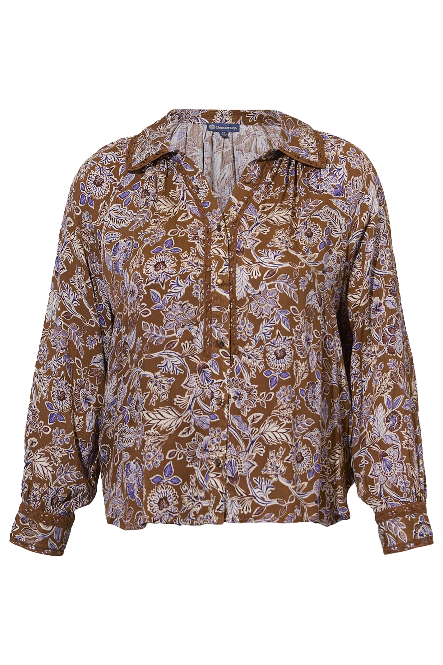 Democracy Long Sleeve Button Front Shirt