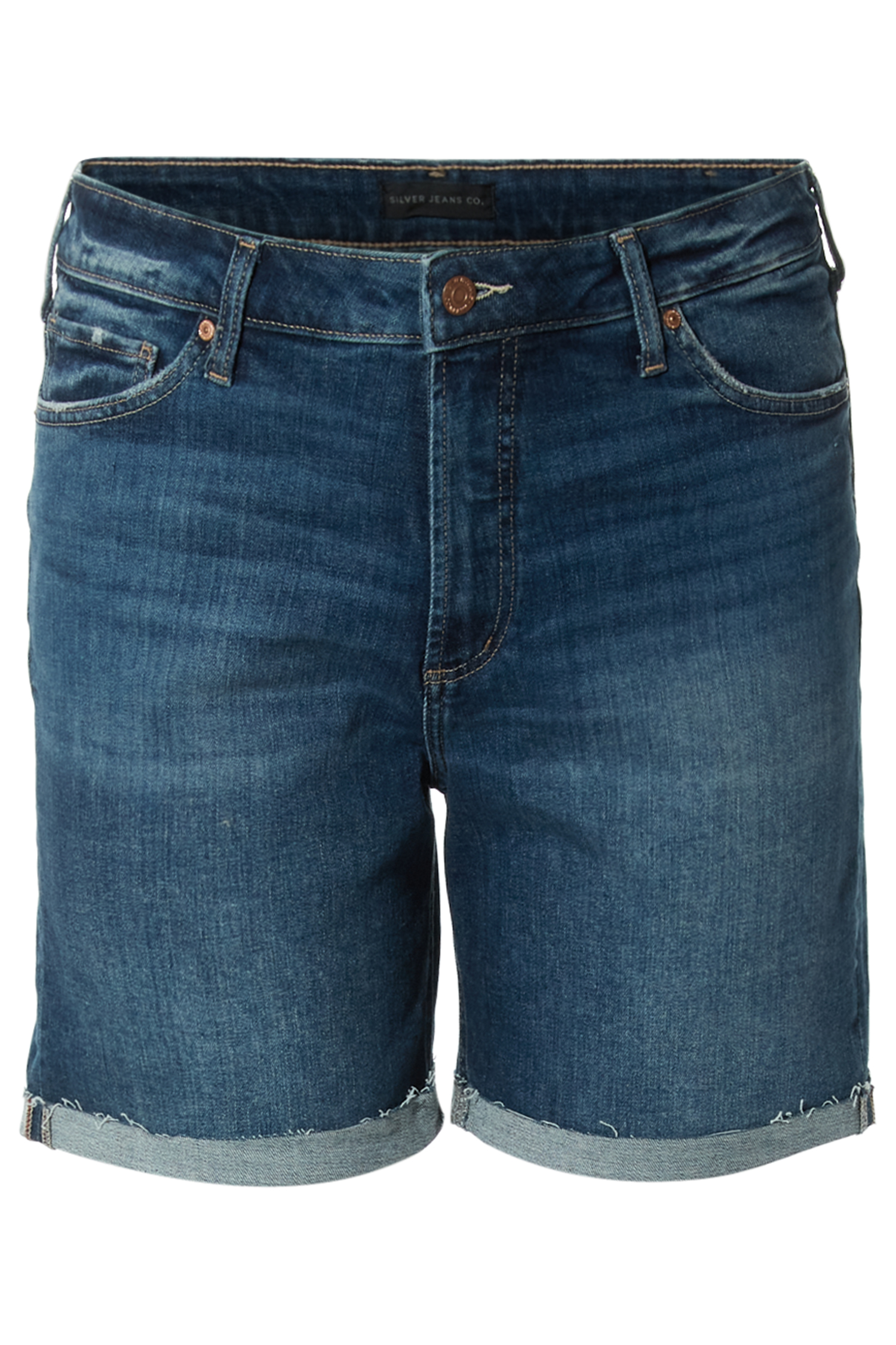 High Rise Cuffed Long Short