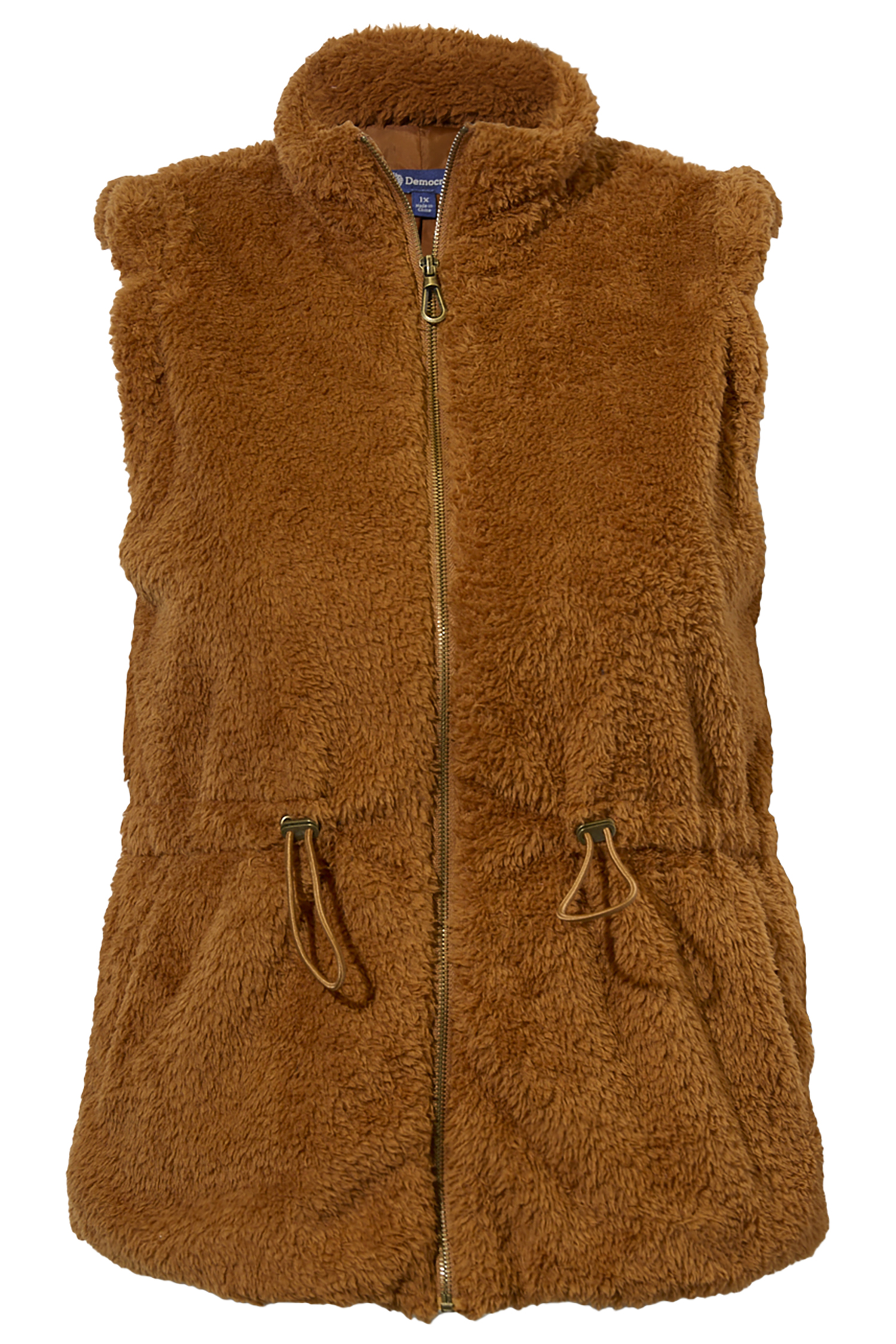 Democracy Collar Zip Front Fur Vest