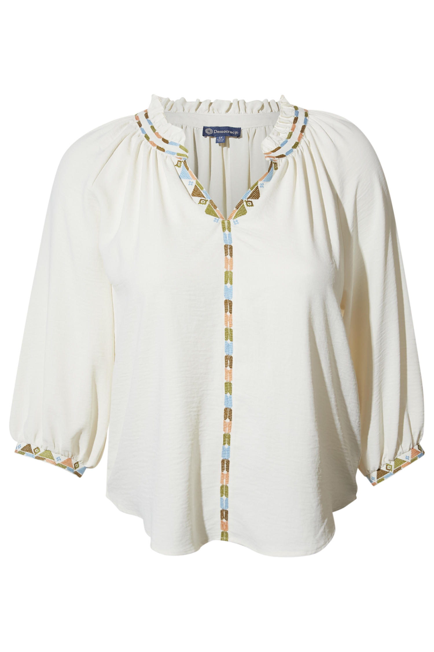 Democracy Embroidered Blouse