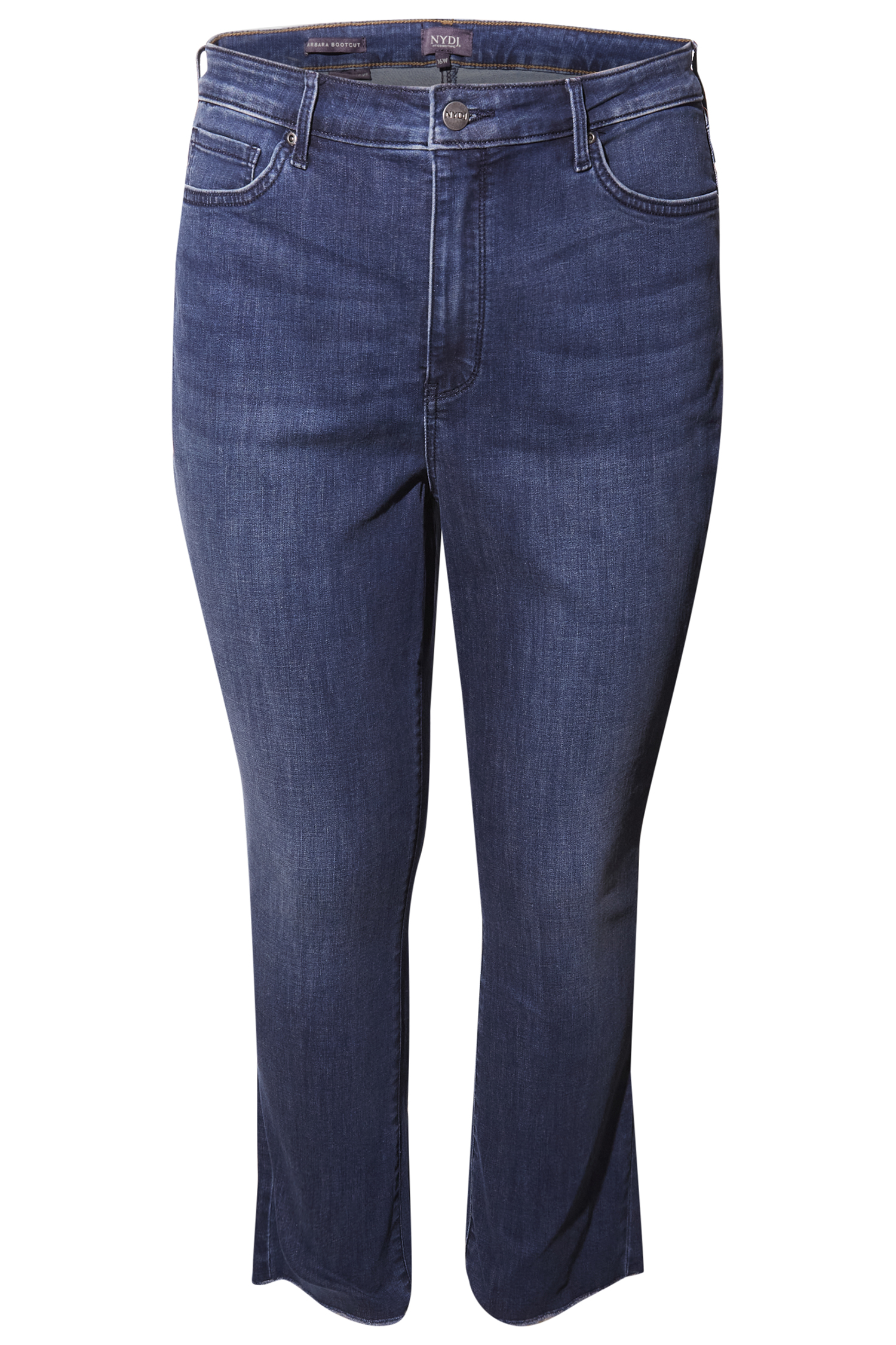 NYDJ High Rise Fray Hem Slim Bootcut Jean
