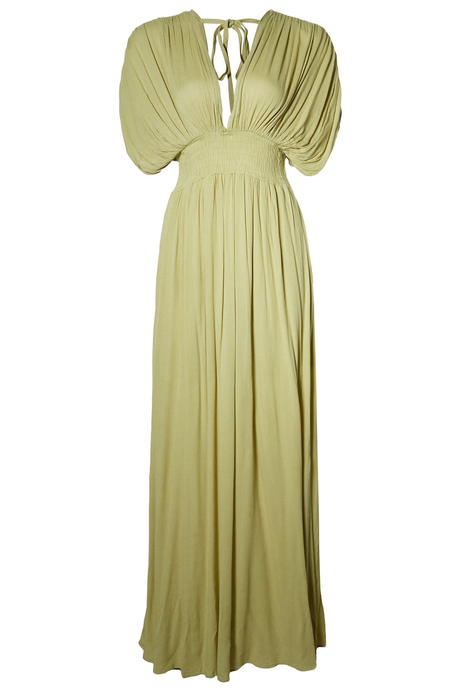 Draped Sleeve Maxi Dress