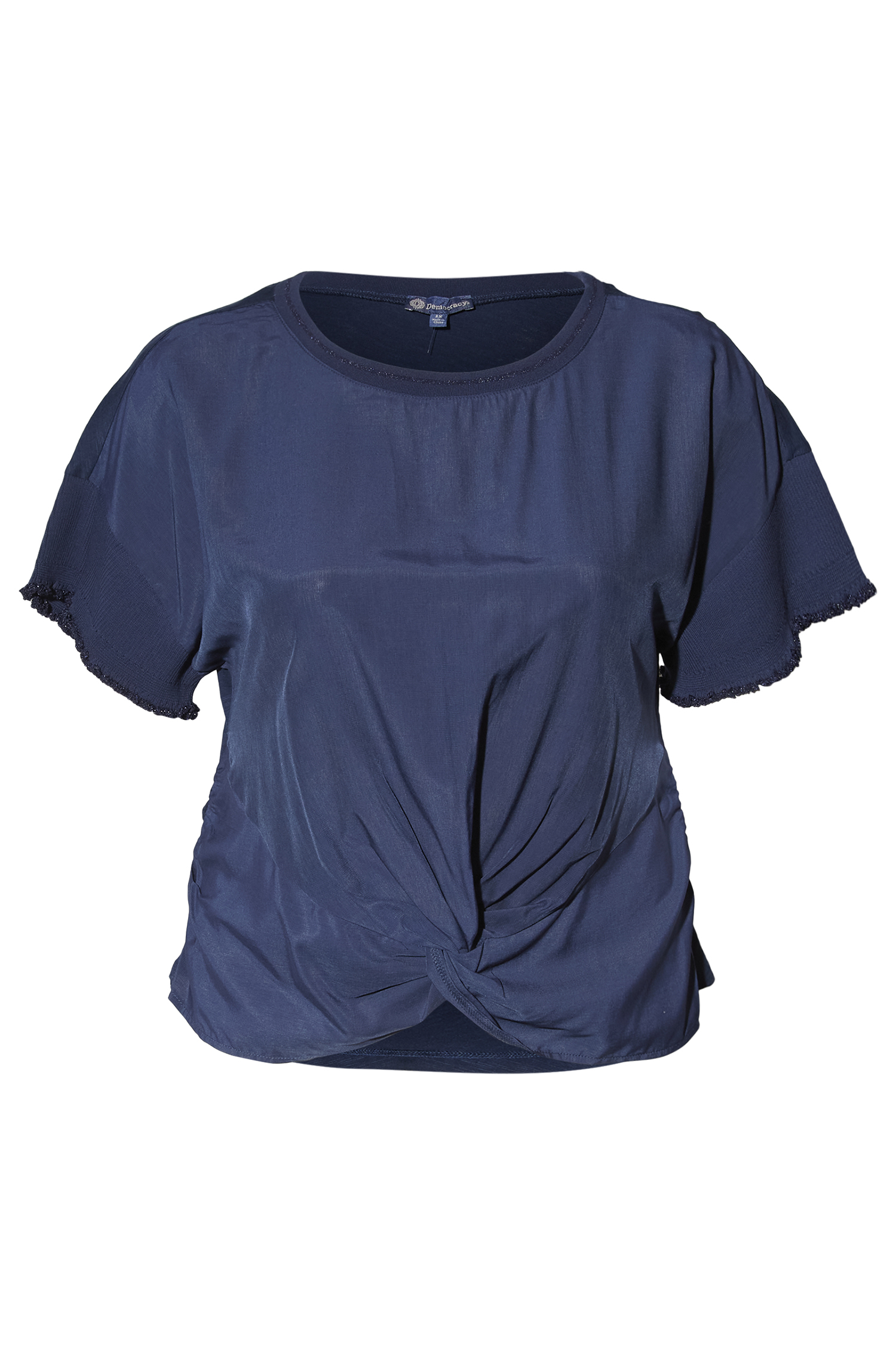 Democracy Front Twist Metallic Detail Top