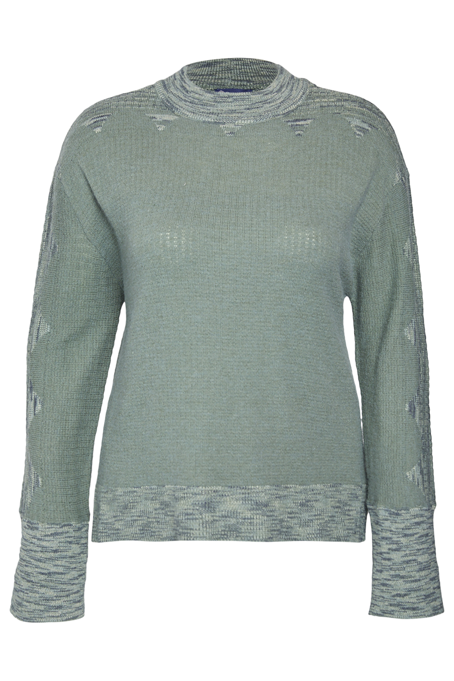 Democracy Printed Mock Neck Sweater