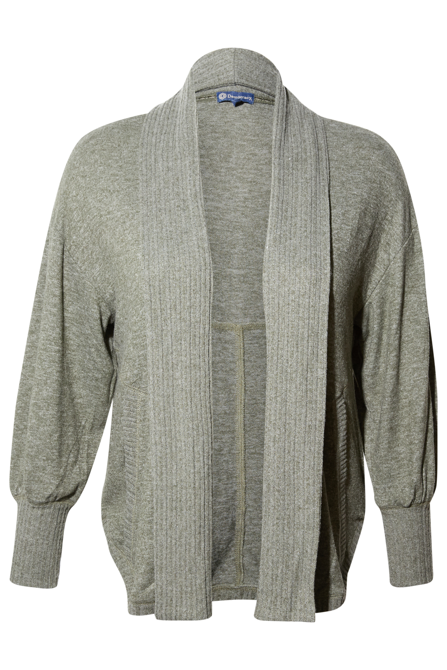 Democracy Rib Contrast Cardigan