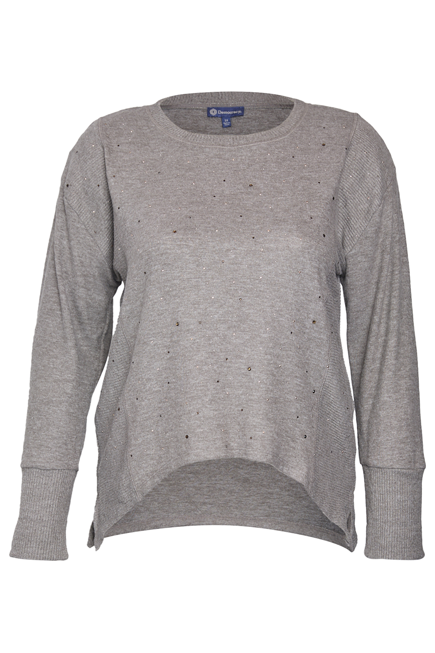 Democracy Long Sleeve Scoop Neck Top