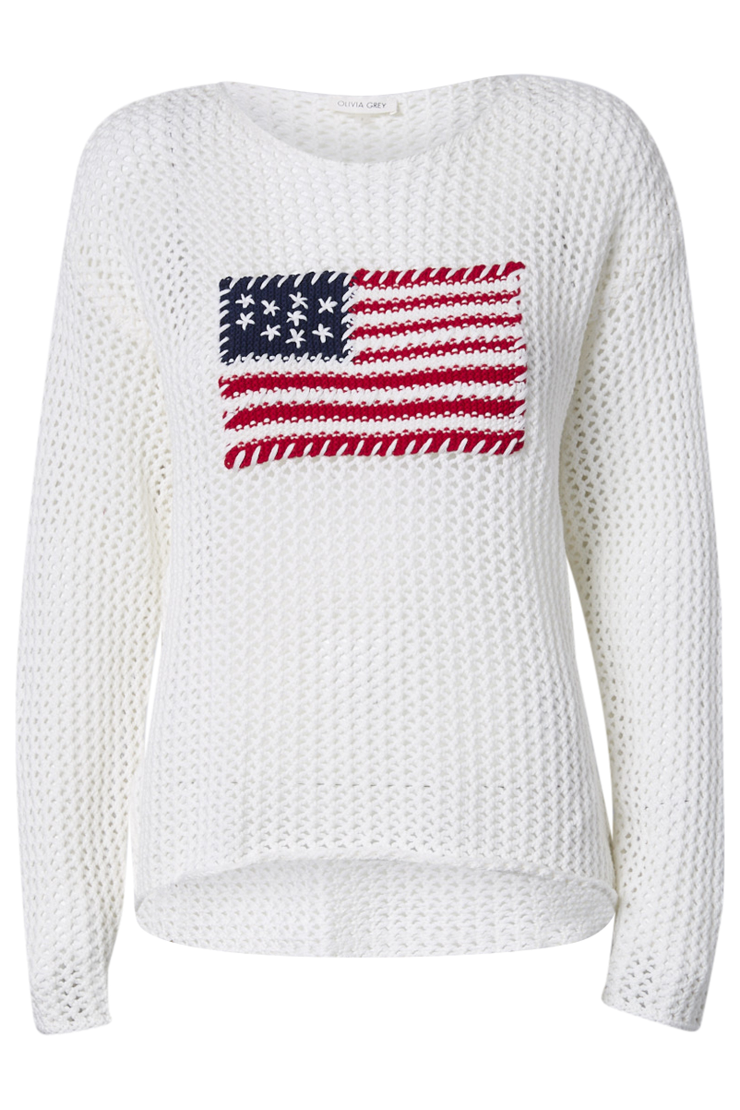 American Flag Crochet Pullover