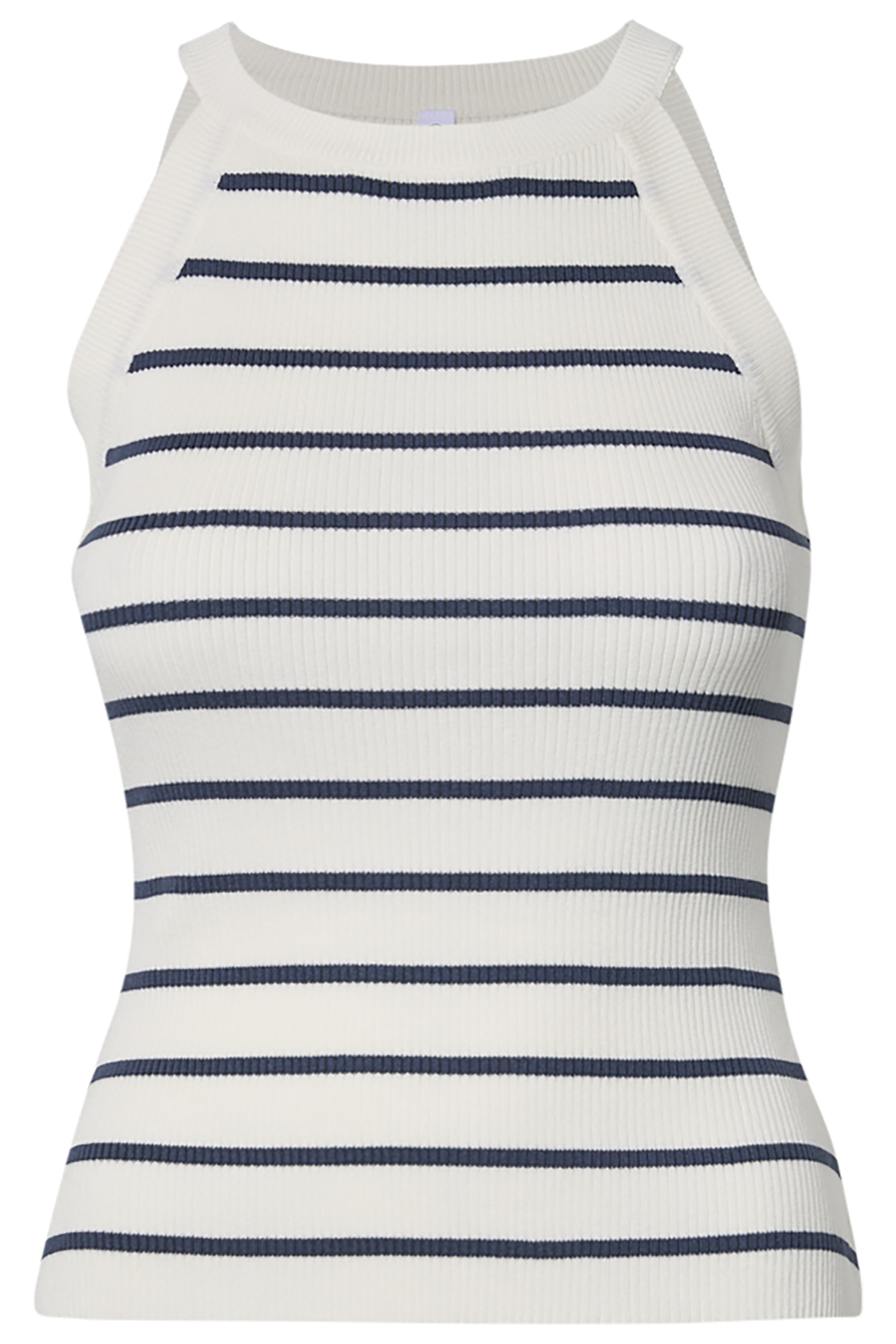 High Neck Striped Tank