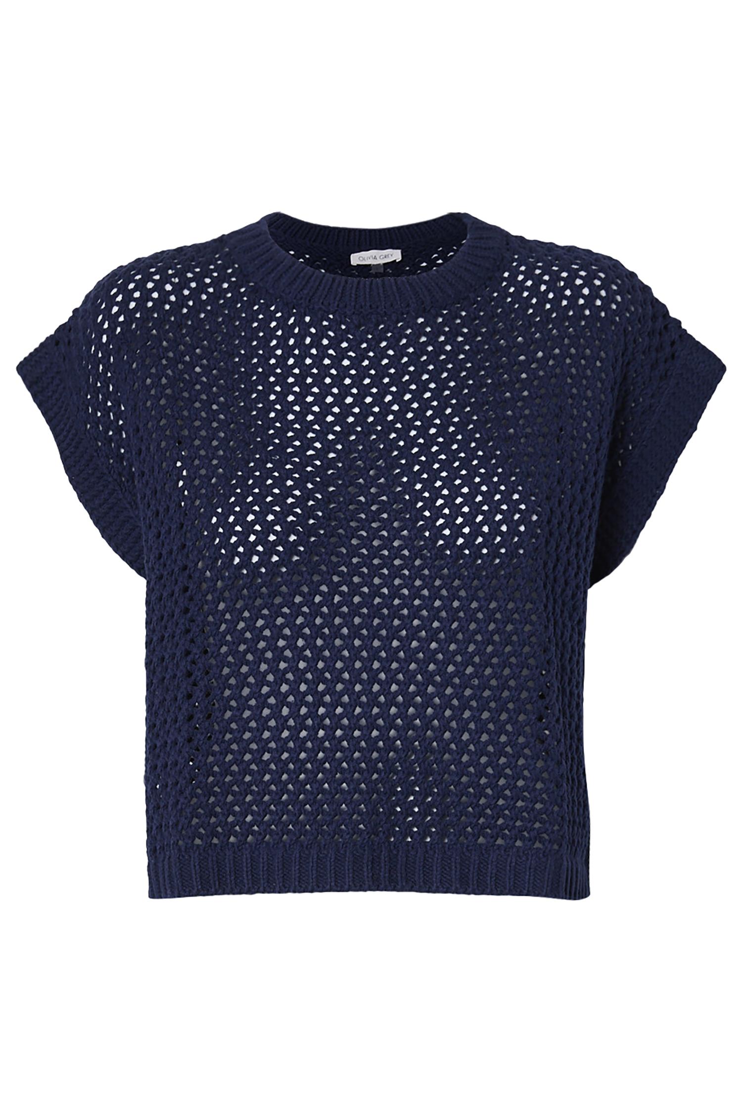 Short Sleeve Crochet Pullover