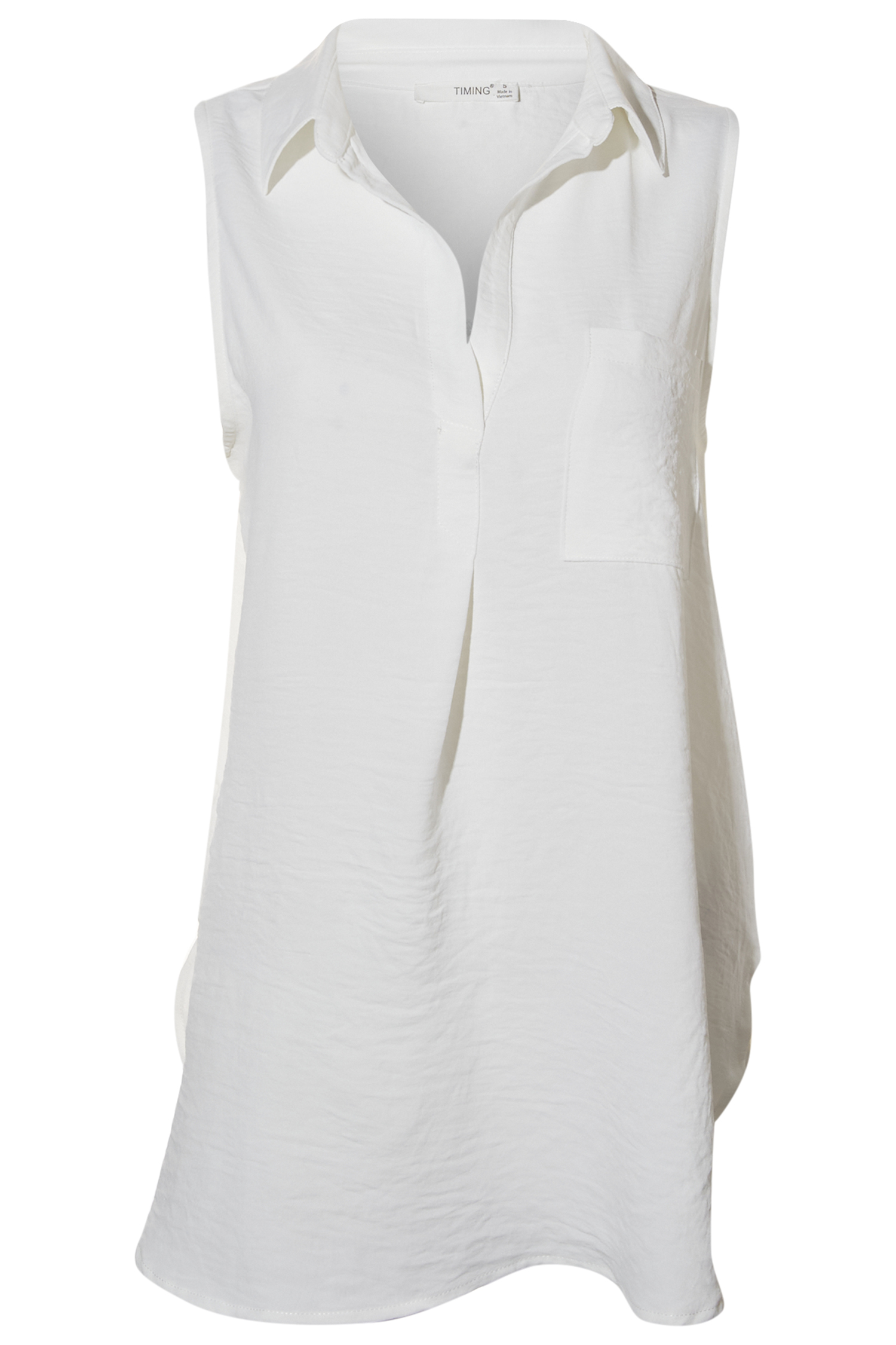 Sleeveless Collared Top