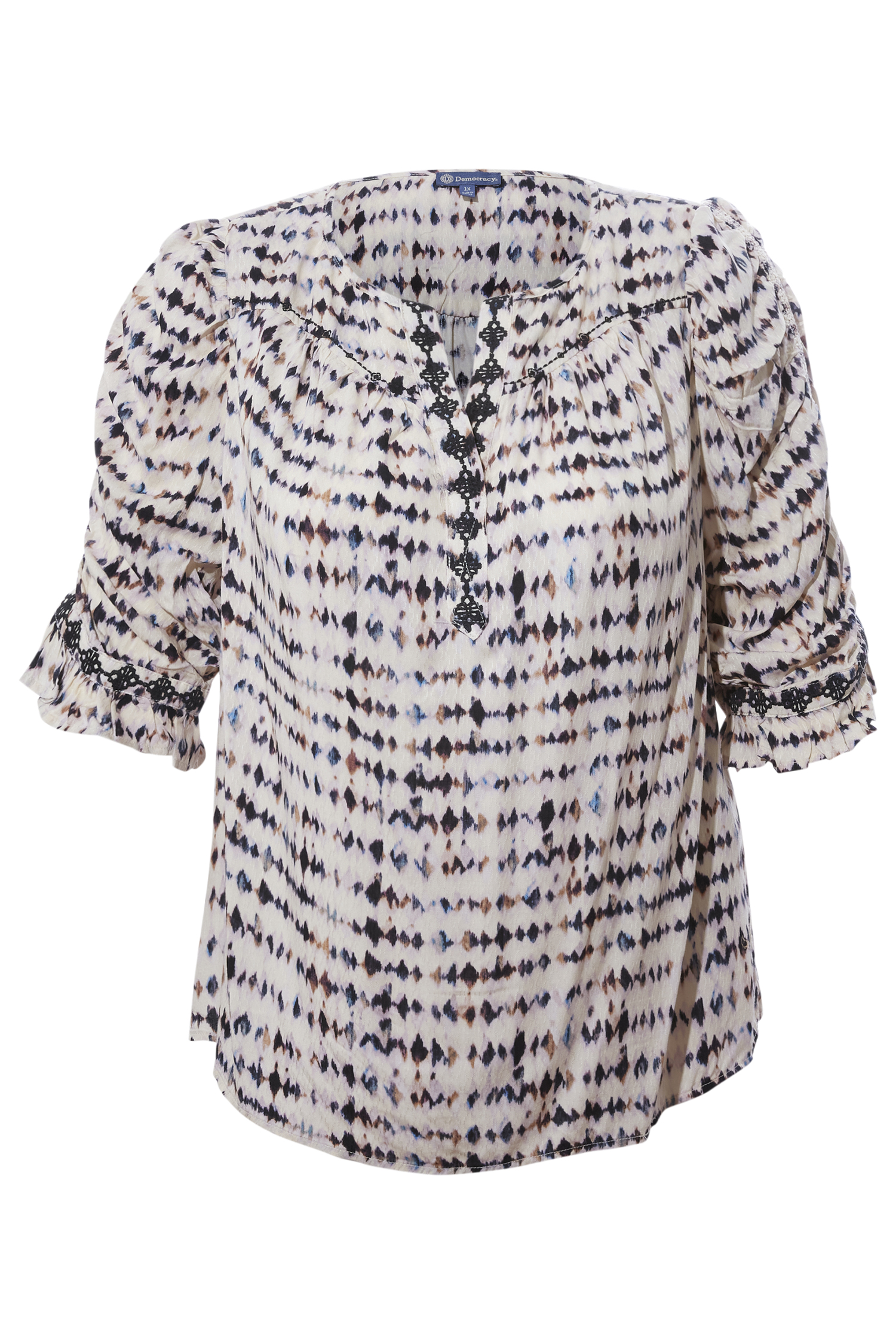 Democracy 3/4 Smocked Top