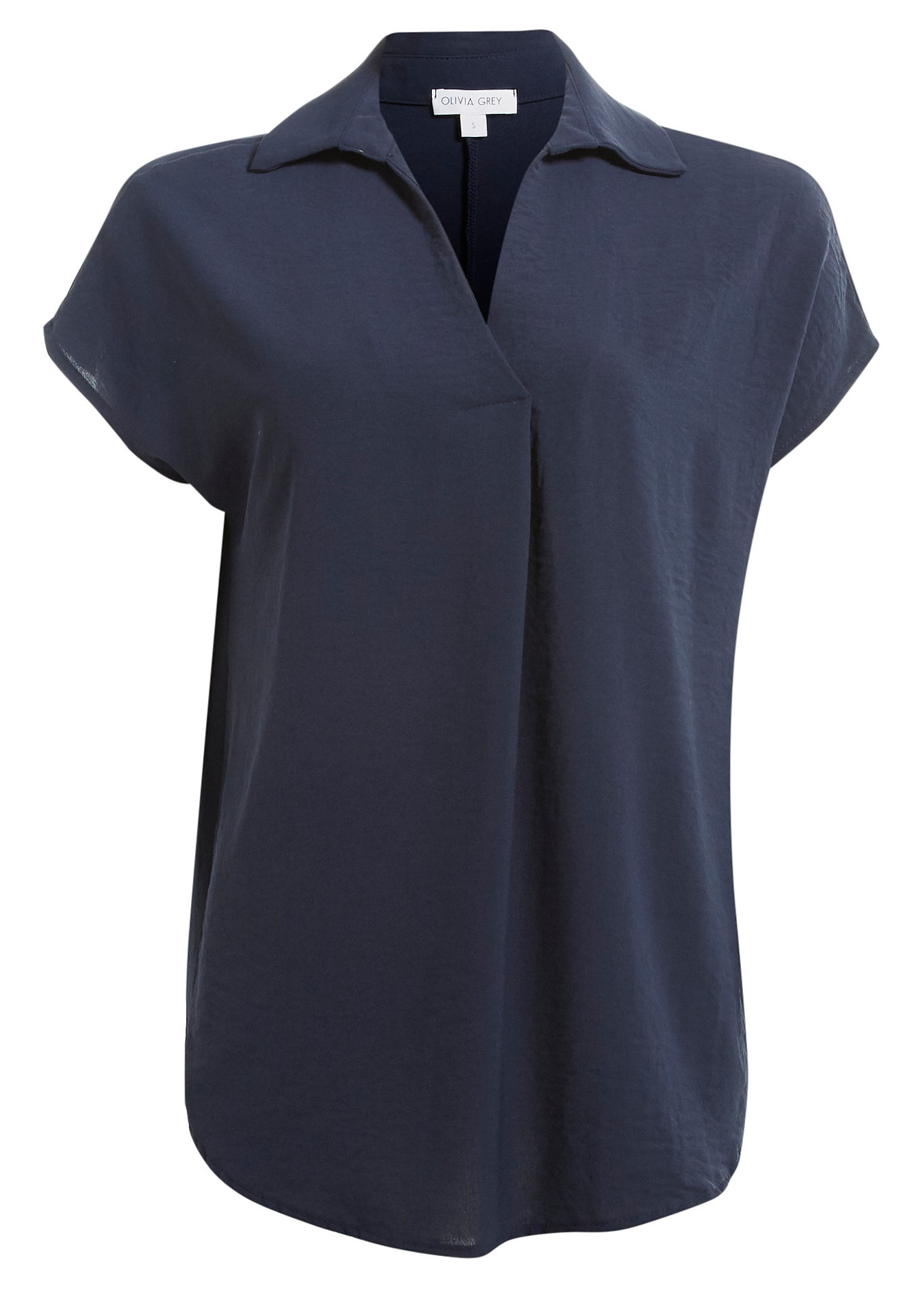 Collared Front Pleat Top