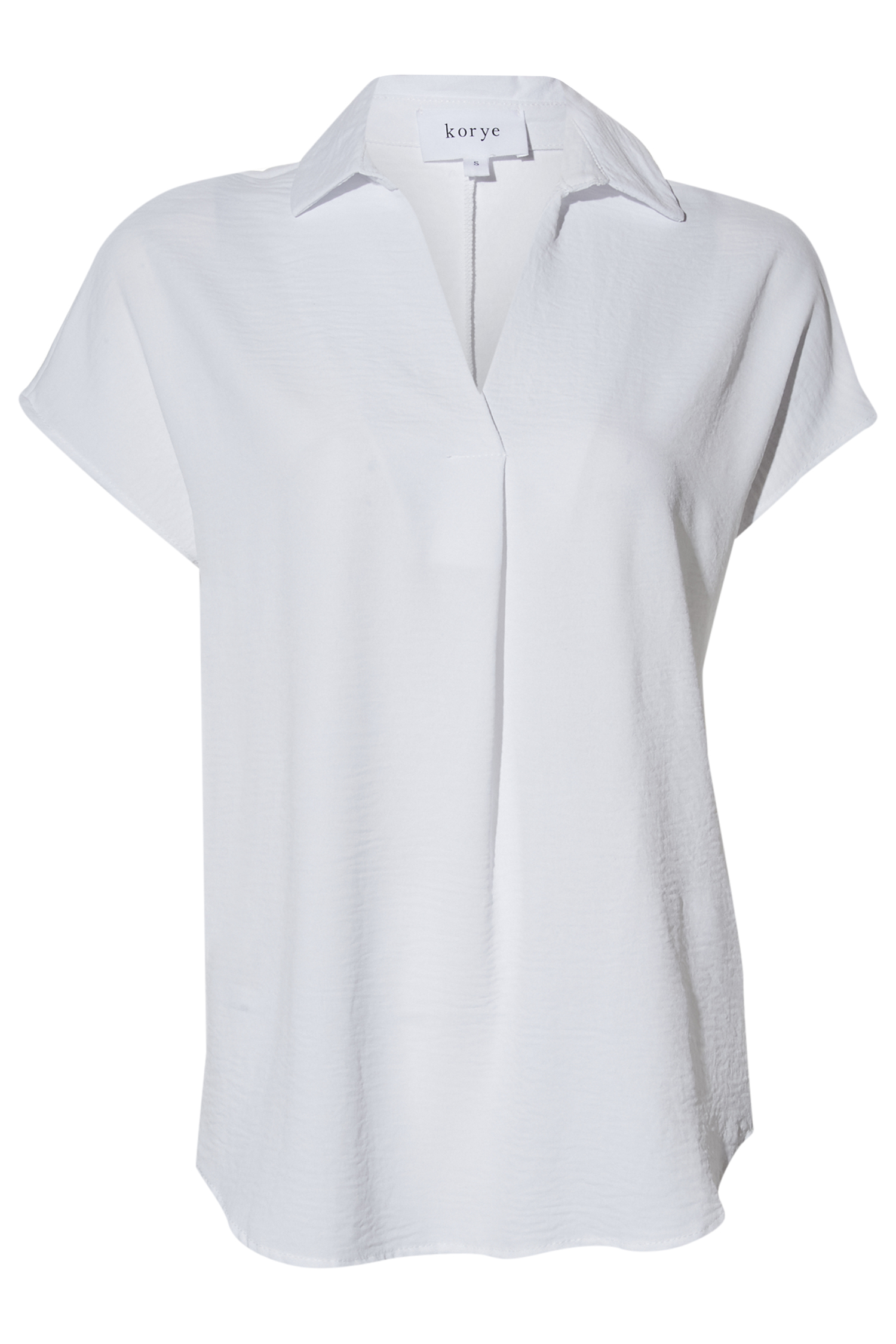 Collared Front Pleat Top